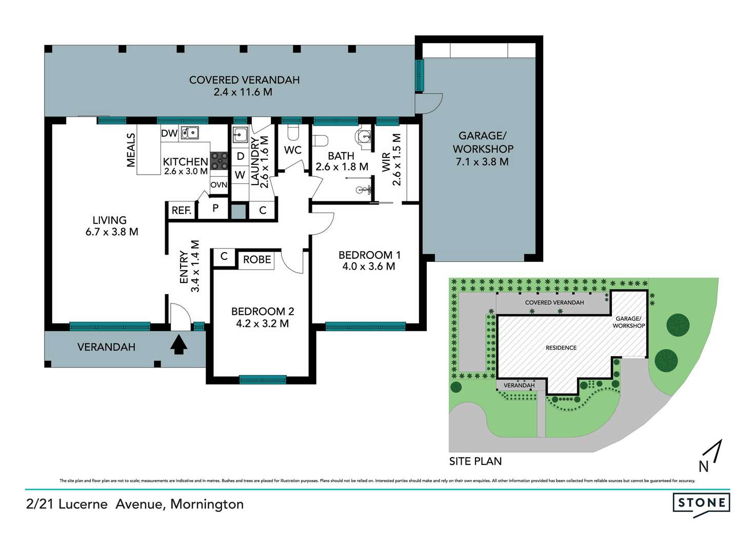 Floorplan of Homely unit listing, 2/21 Lucerne Avenue, Mornington VIC 3931