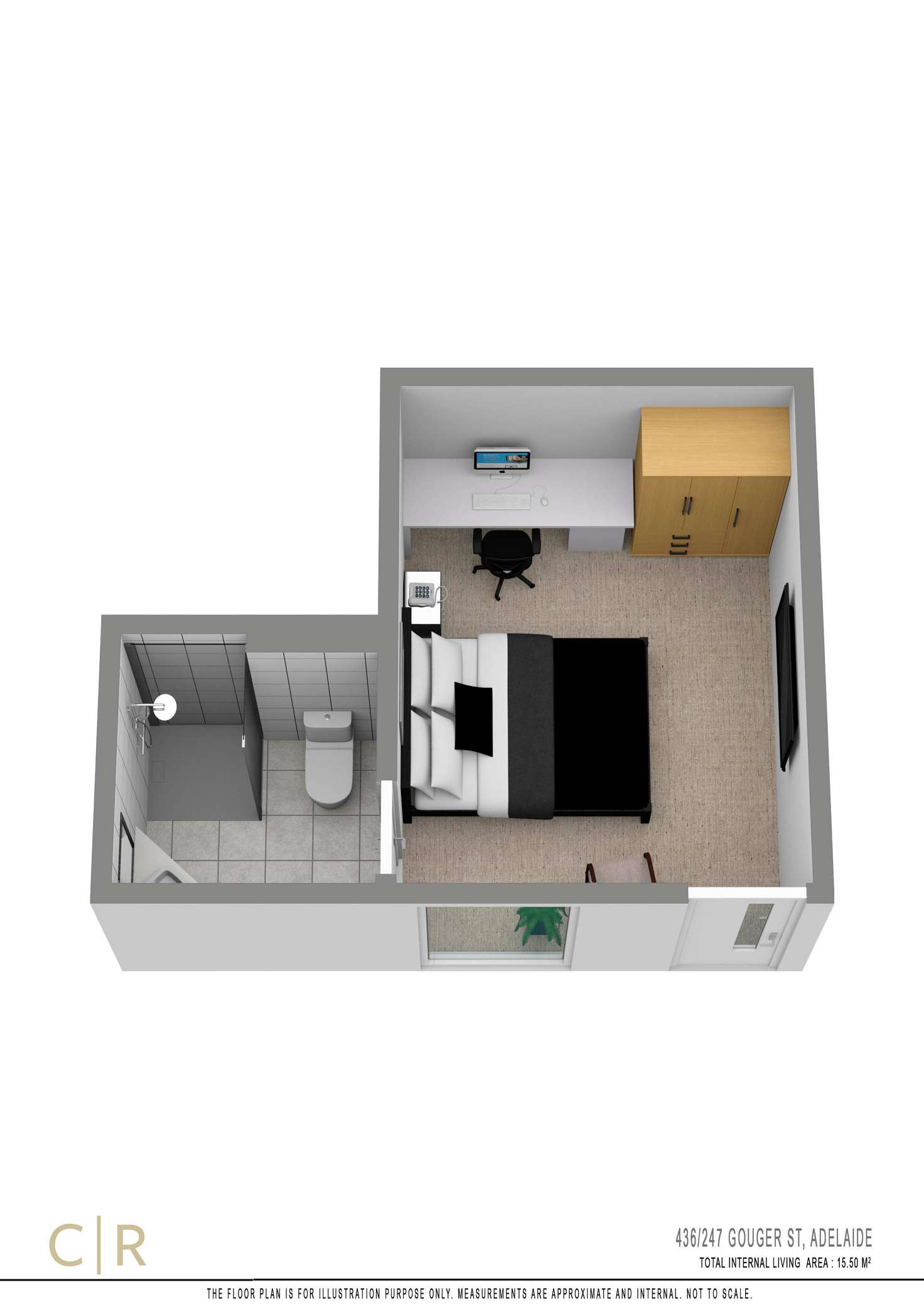 Floorplan of Homely apartment listing, 436/247 Gouger Street, Adelaide SA 5000