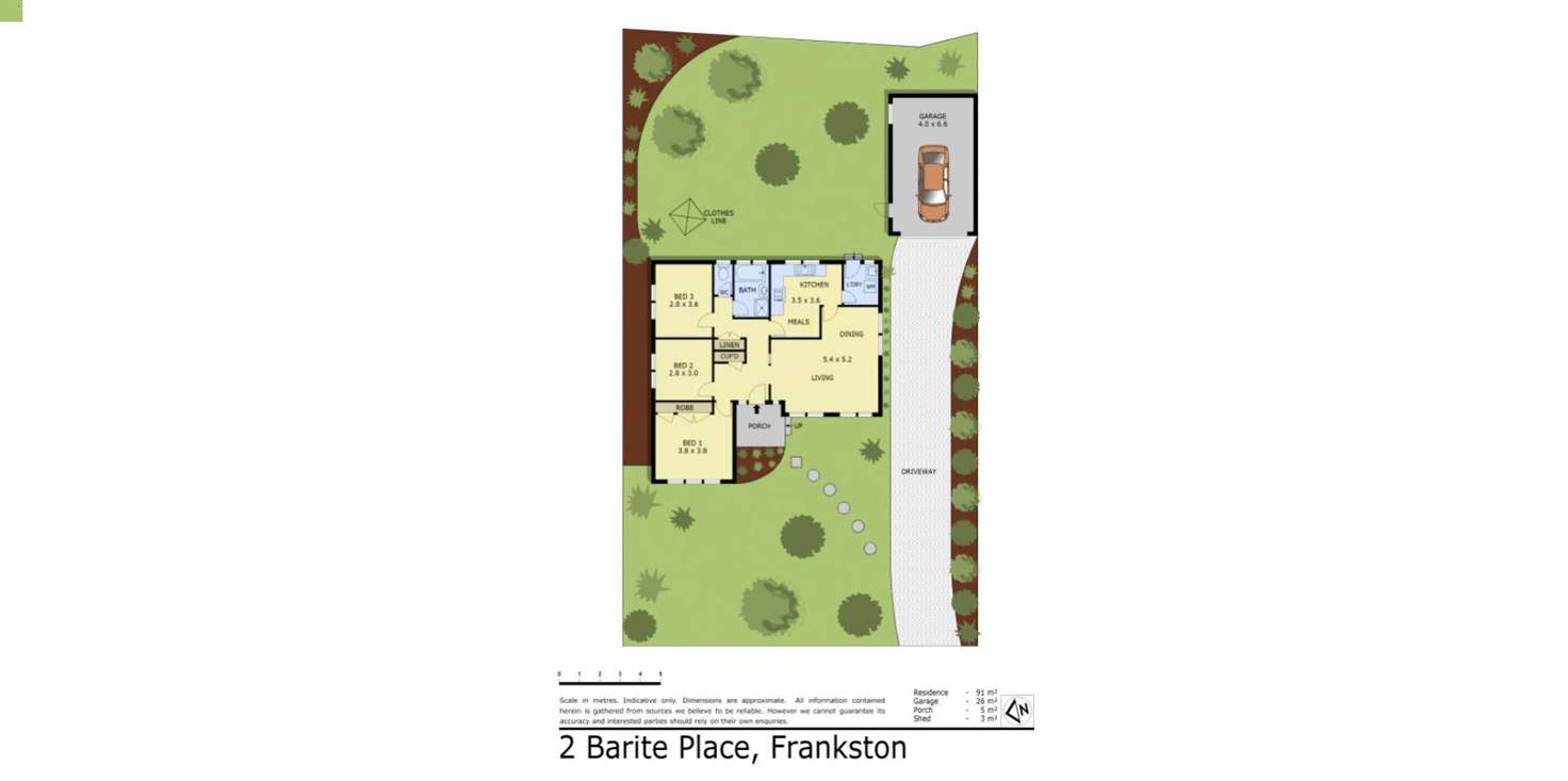 Floorplan of Homely house listing, 2 Barite Place, Frankston VIC 3199