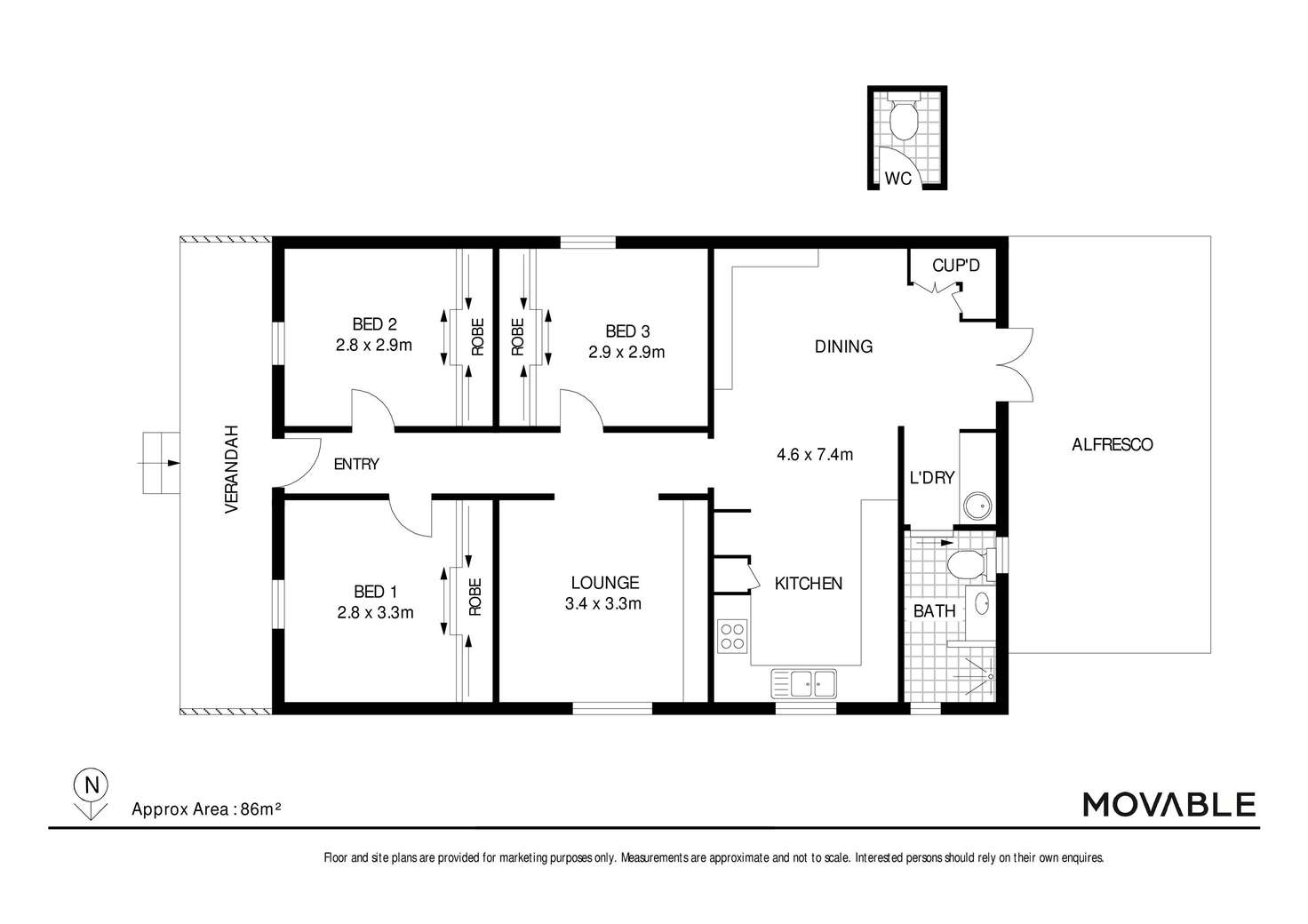 Floorplan of Homely house listing, 28 Grove Street, Waratah NSW 2298
