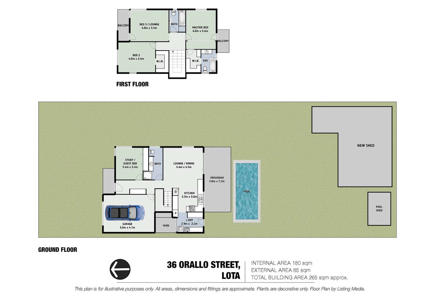 Floorplan of Homely house listing, 36 Orallo Street, Lota QLD 4179