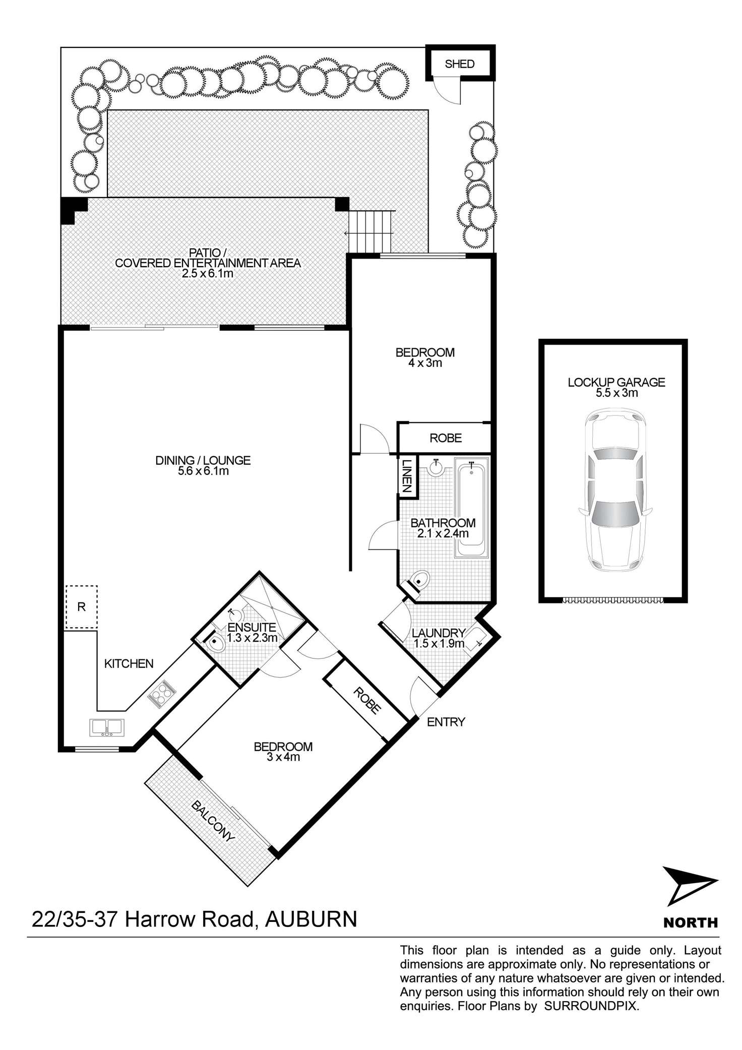 Floorplan of Homely unit listing, 22/35-37 Harrow Road, Auburn NSW 2144