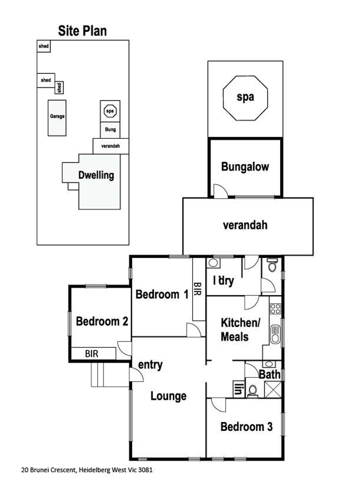 Floorplan of Homely house listing, 20 Brunei Crescent, Heidelberg West VIC 3081