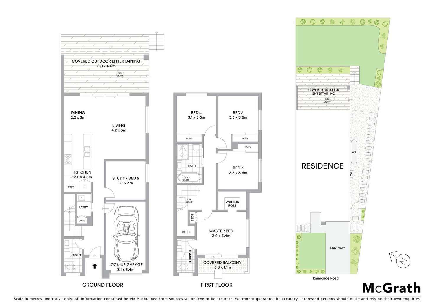 Floorplan of Homely semiDetached listing, 66A Raimonde Road, Carlingford NSW 2118