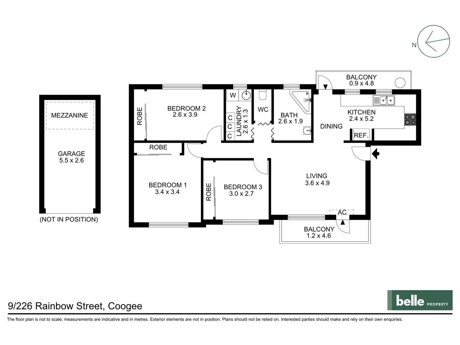 Floorplan of Homely apartment listing, 9/226 Rainbow Street, Coogee NSW 2034