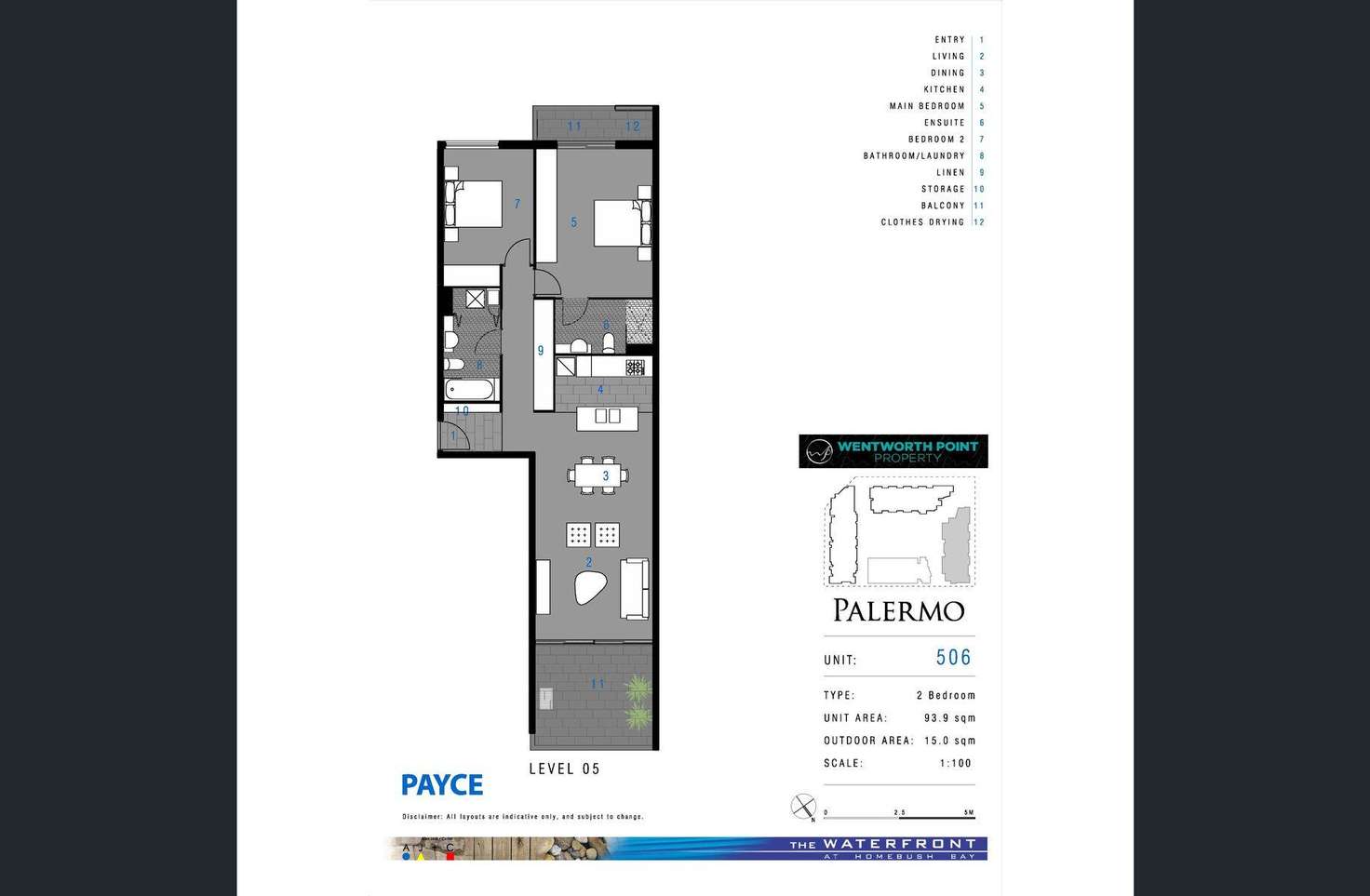Floorplan of Homely apartment listing, 506/6 Nuvolari Place, Wentworth Point NSW 2127