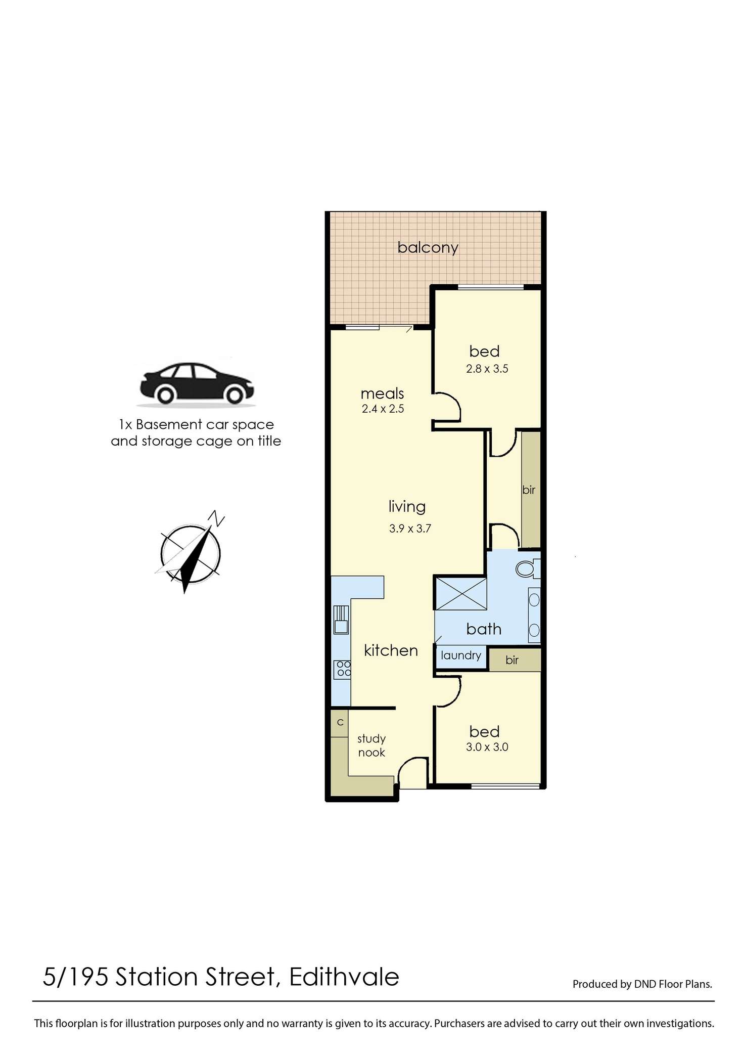 Floorplan of Homely apartment listing, 5/195 Station Street, Edithvale VIC 3196