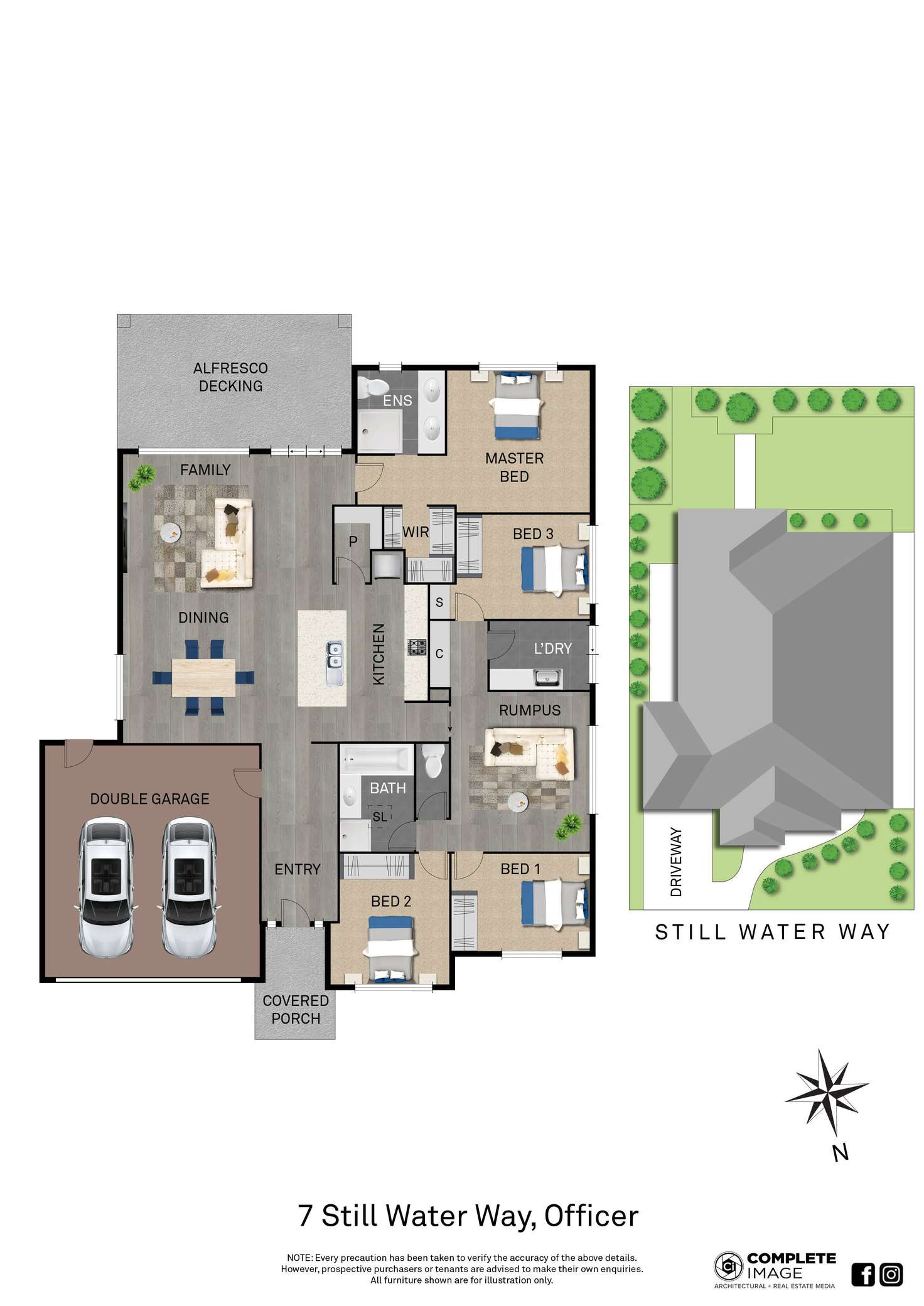 Floorplan of Homely house listing, 7 Still Water Way, Officer VIC 3809