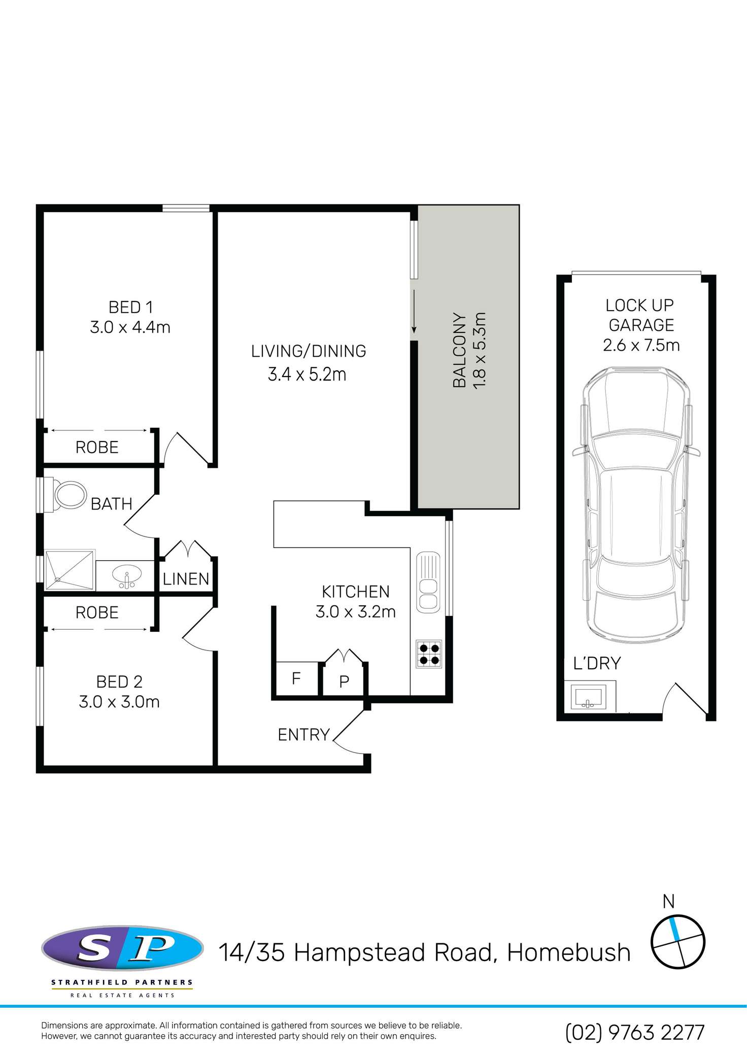 Floorplan of Homely apartment listing, 14/35 Hampstead Road, Homebush West NSW 2140