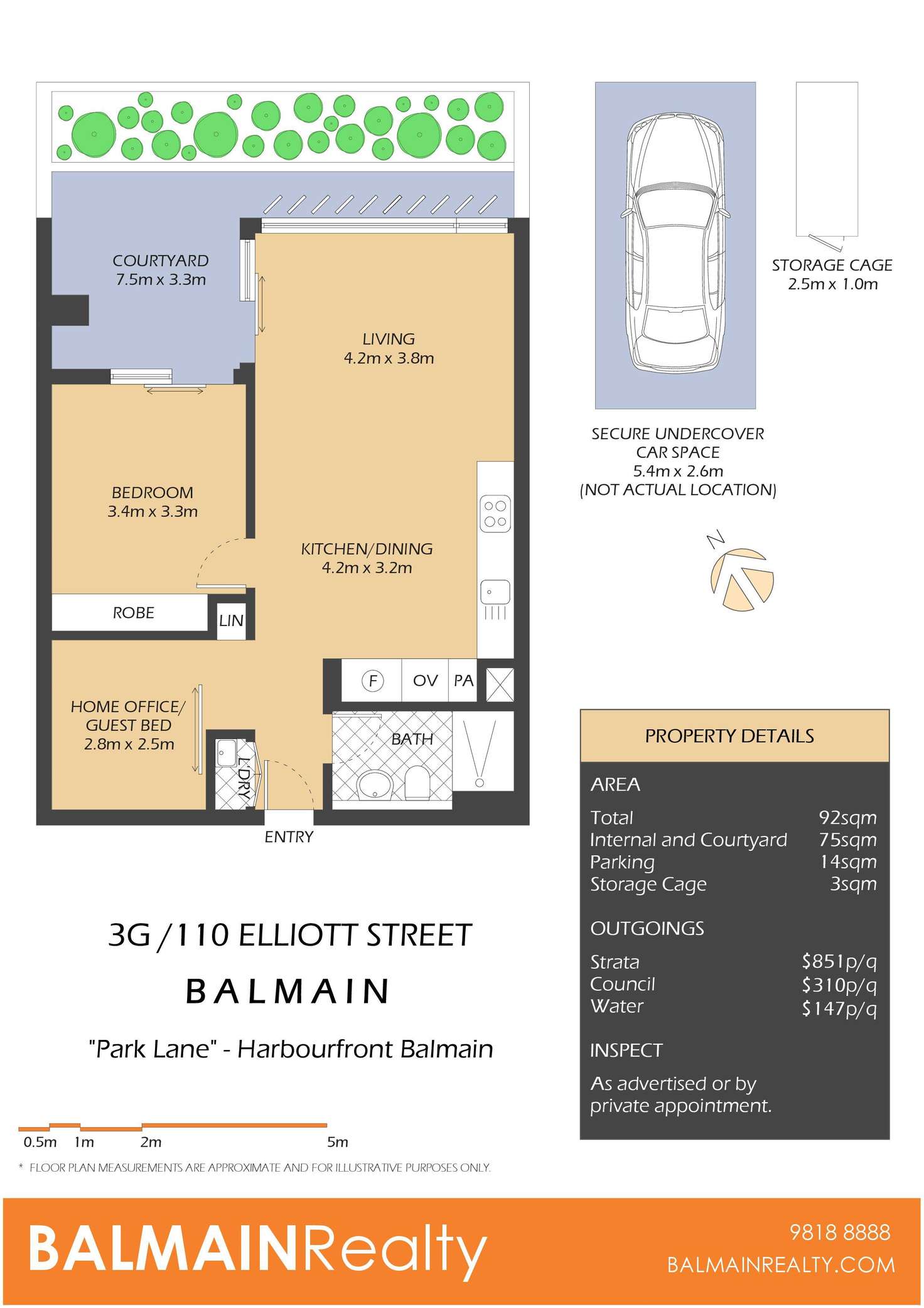 Floorplan of Homely apartment listing, 3G/110 Elliott Street, Balmain NSW 2041