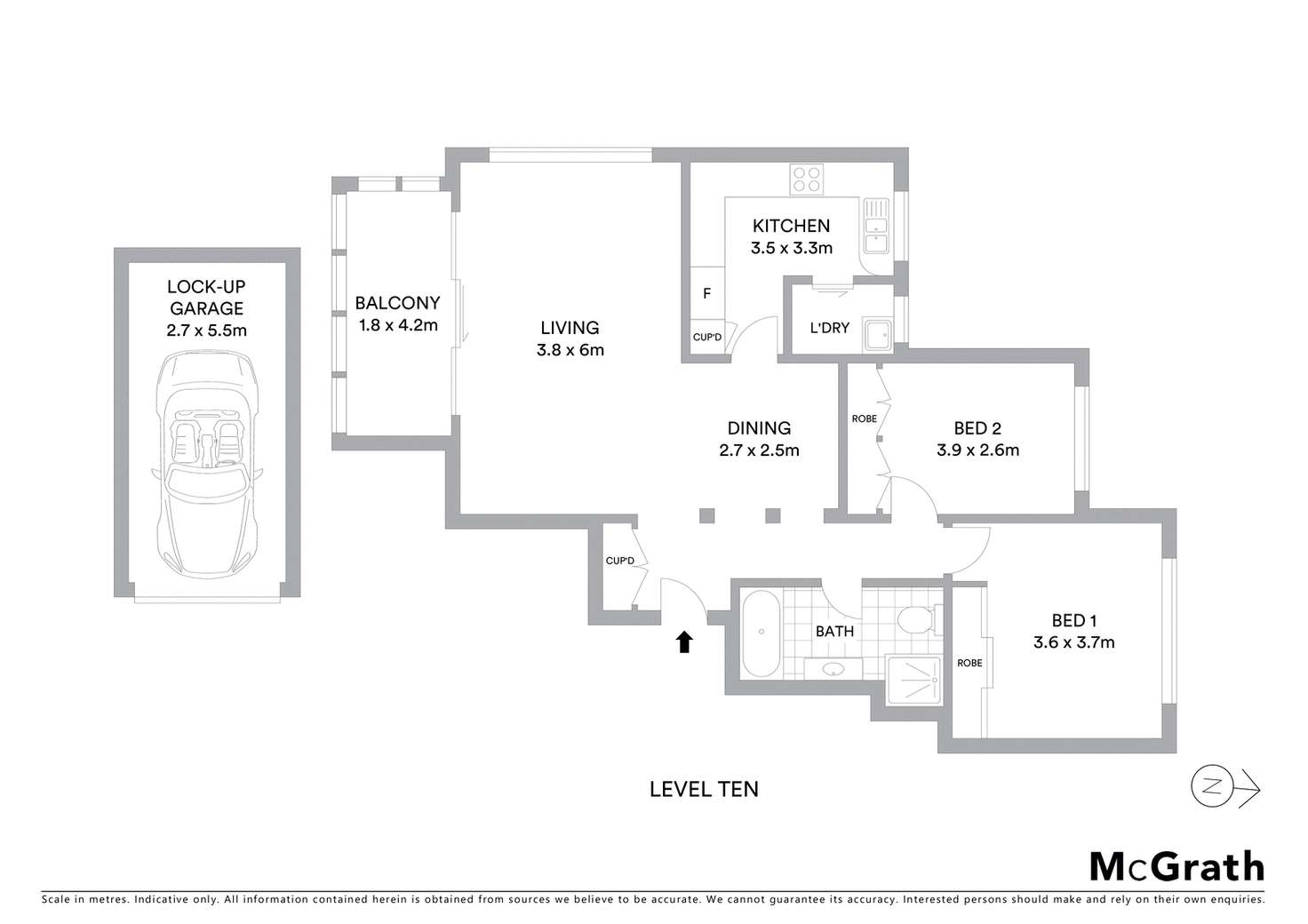 Floorplan of Homely apartment listing, 30/24 Rangers Road, Cremorne NSW 2090