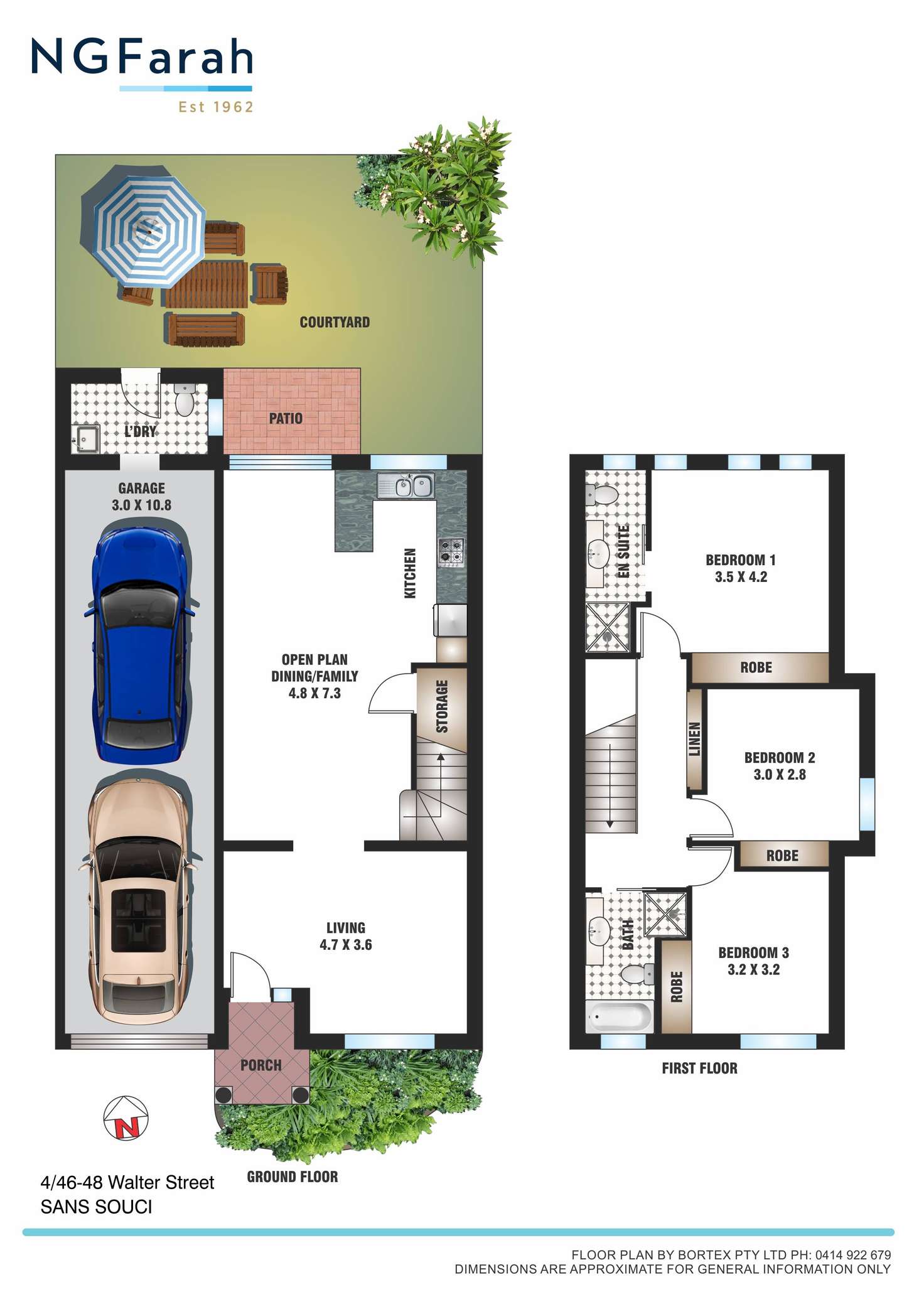 Floorplan of Homely townhouse listing, 4/46-48 Walter Street, Sans Souci NSW 2219