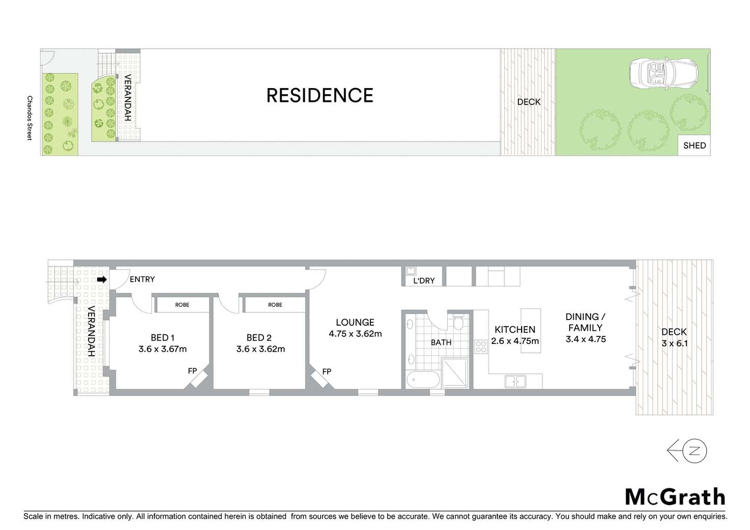 Floorplan of Homely house listing, 183 Chandos Street, Crows Nest NSW 2065