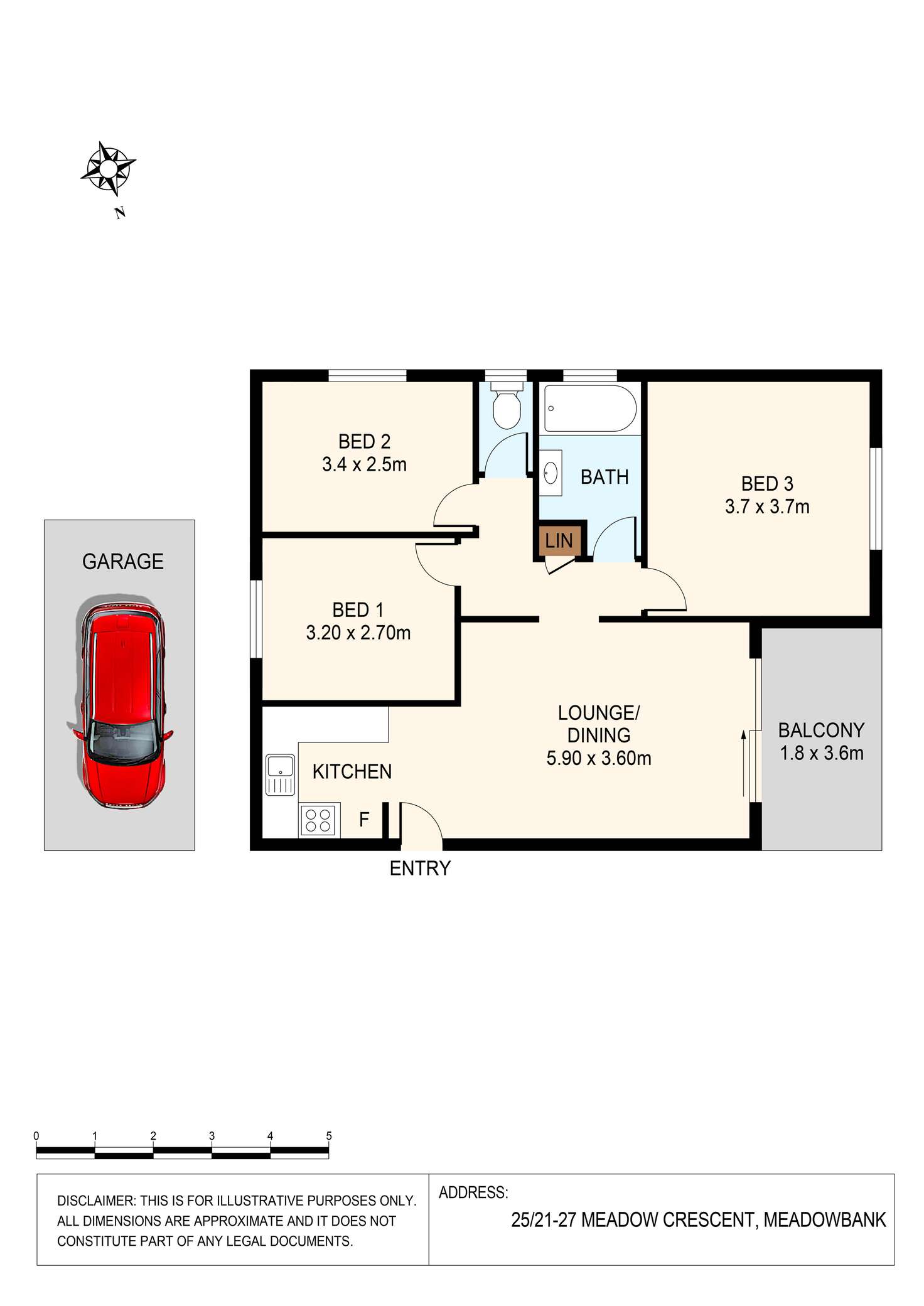 Floorplan of Homely apartment listing, 25/21-27 Meadow Crescent, Meadowbank NSW 2114