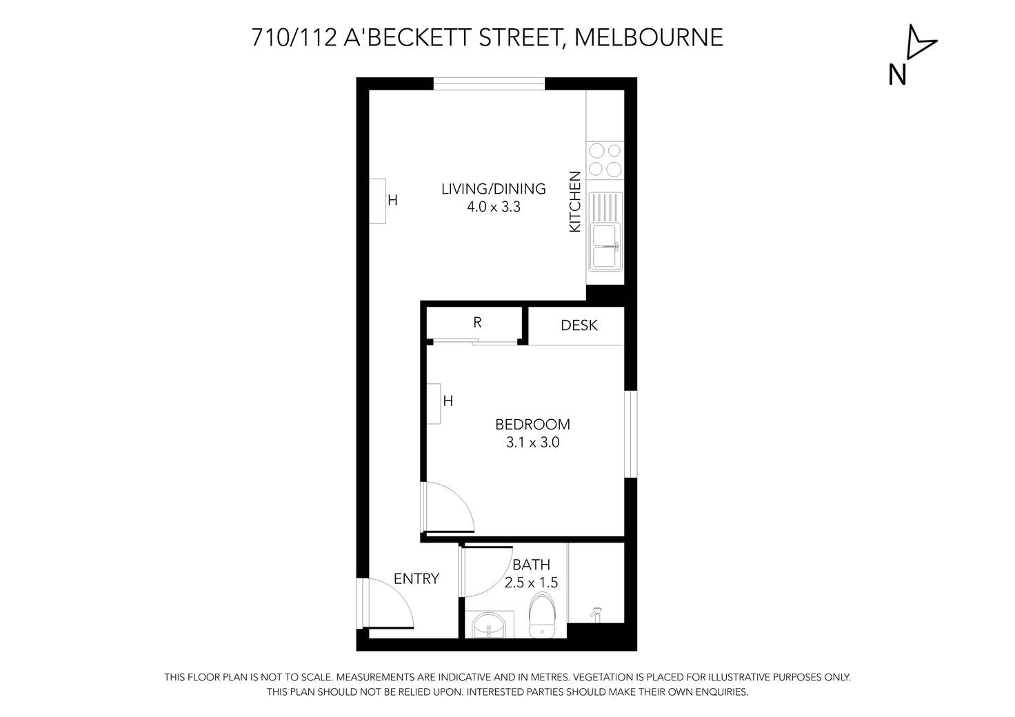 Floorplan of Homely apartment listing, 701/112 A'beckett Street, Melbourne VIC 3000