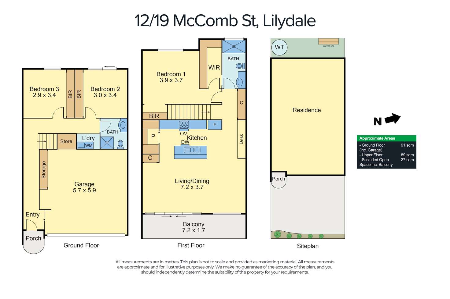 Floorplan of Homely townhouse listing, 12/19 McComb Street, Lilydale VIC 3140