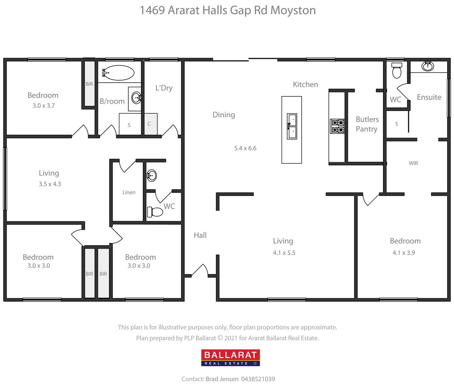 Floorplan of Homely house listing, 1469 Ararat Halls Gap Road, Moyston VIC 3377