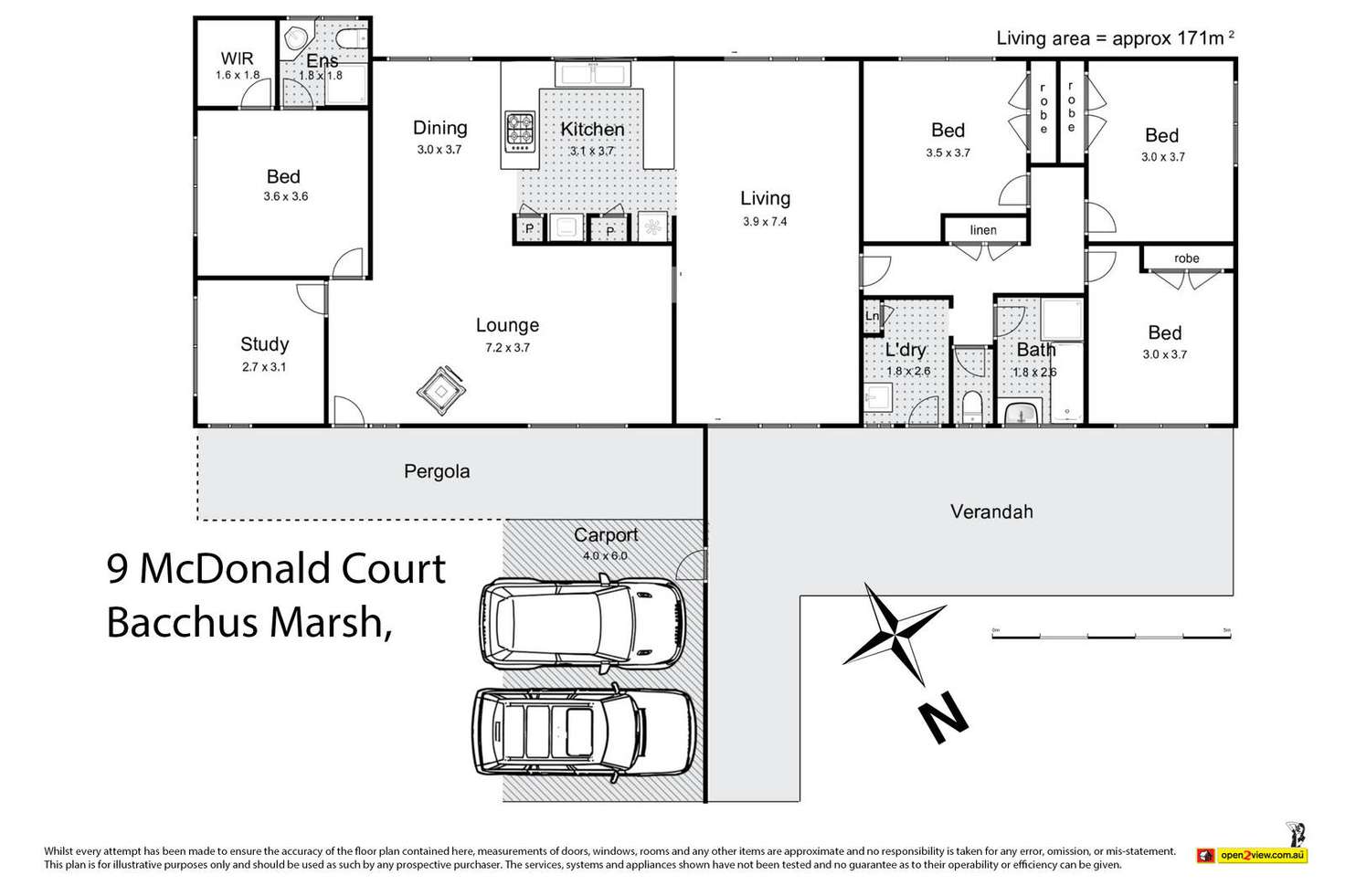 Floorplan of Homely house listing, 9 McDonald Court, Bacchus Marsh VIC 3340