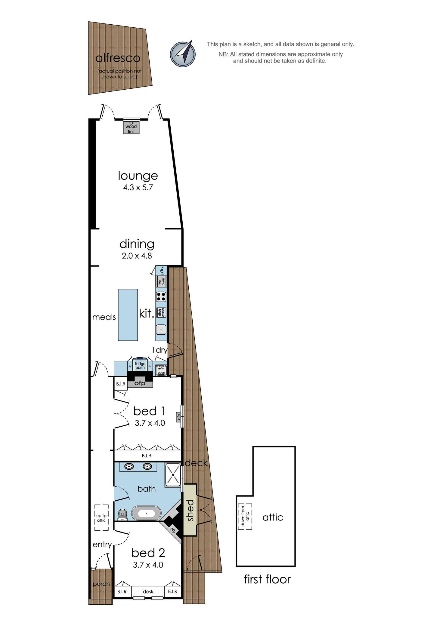 Floorplan of Homely house listing, 13 The Crescent, Footscray VIC 3011