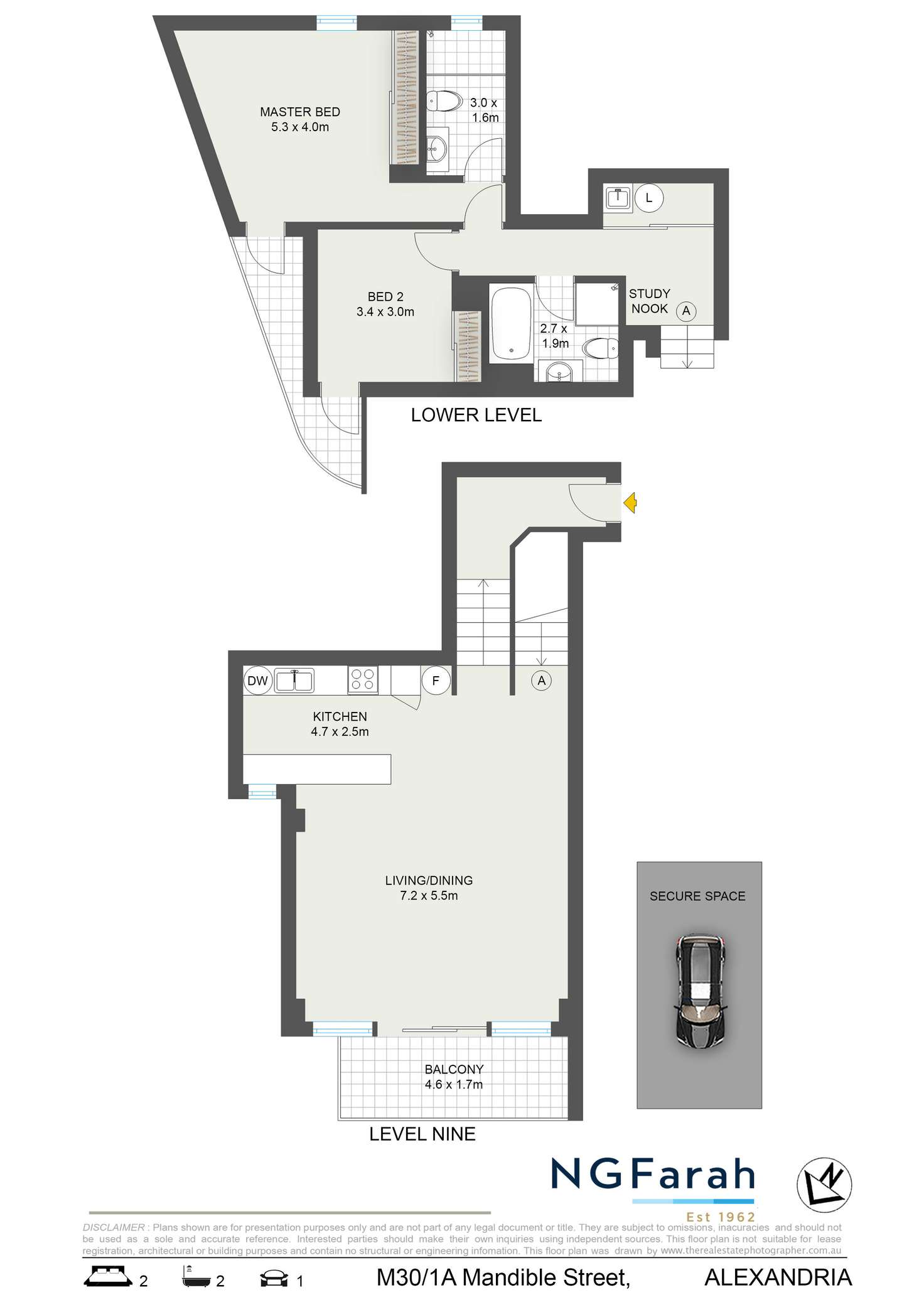 Floorplan of Homely apartment listing, M30/1a Mandible Street, Alexandria NSW 2015
