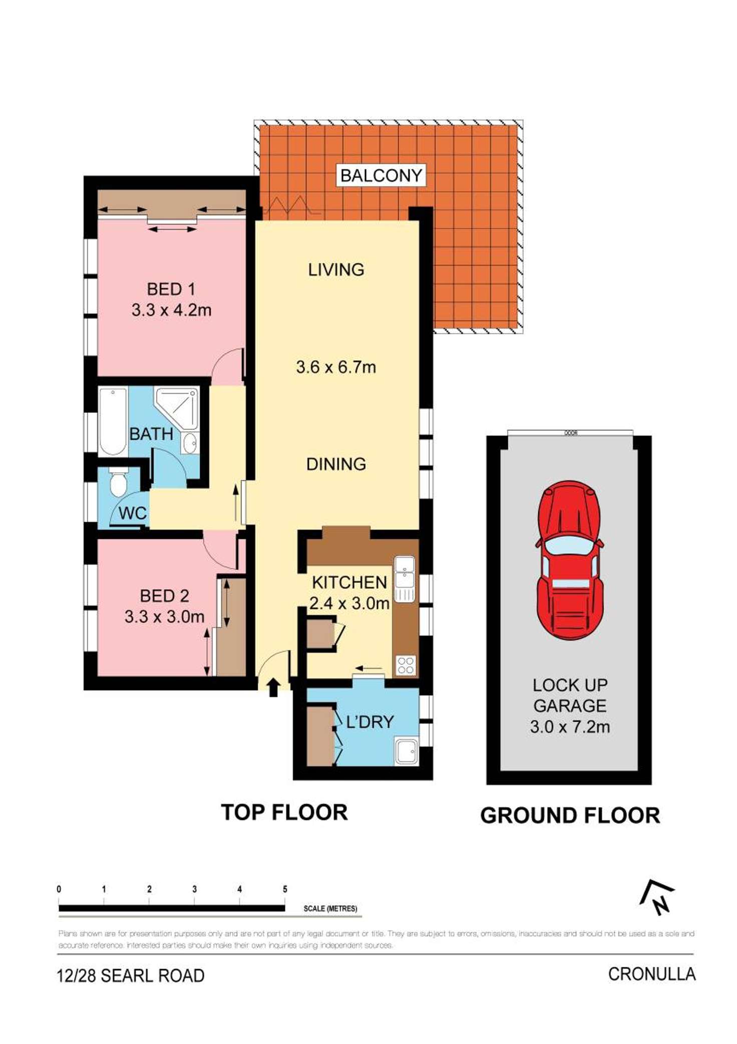 Floorplan of Homely unit listing, 12/28 Searl Road, Cronulla NSW 2230