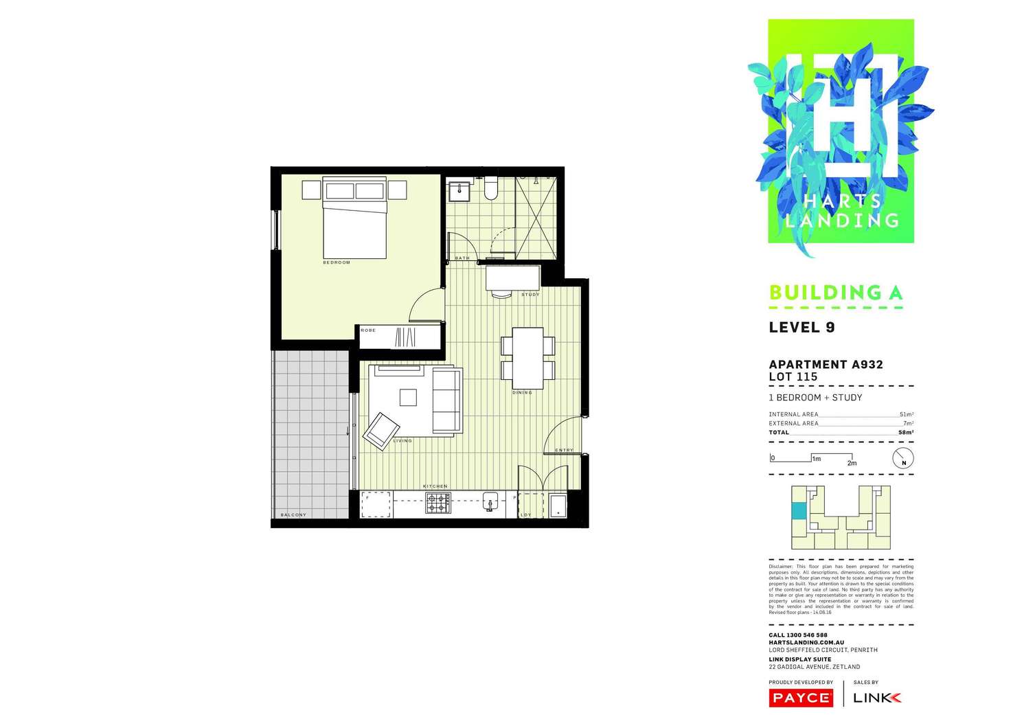 Floorplan of Homely apartment listing, 932/1-39 Lord Sheffield Circuit, Penrith NSW 2750