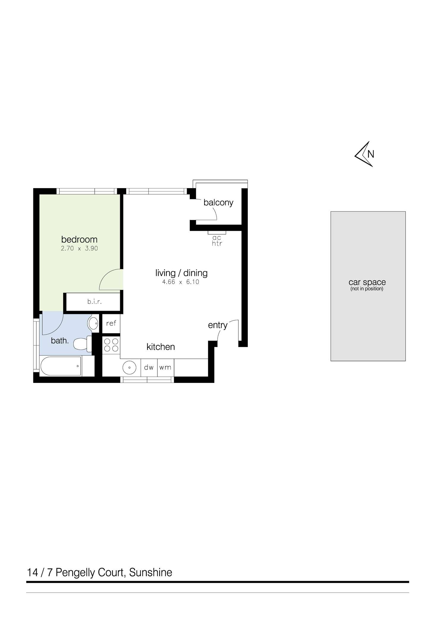 Floorplan of Homely apartment listing, 14/7 Pengelly Court, Sunshine VIC 3020