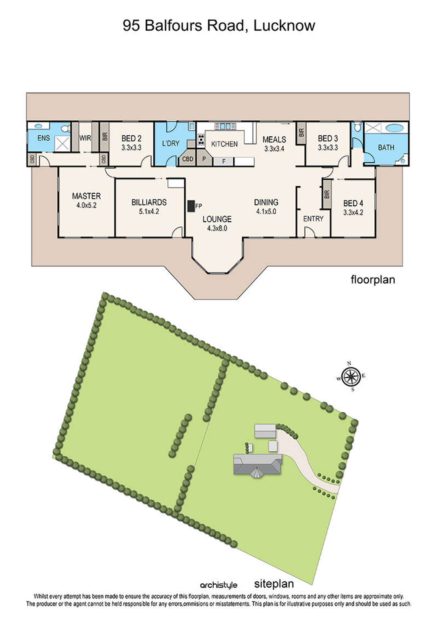 Floorplan of Homely house listing, 95 Balfours Road, Lucknow VIC 3875