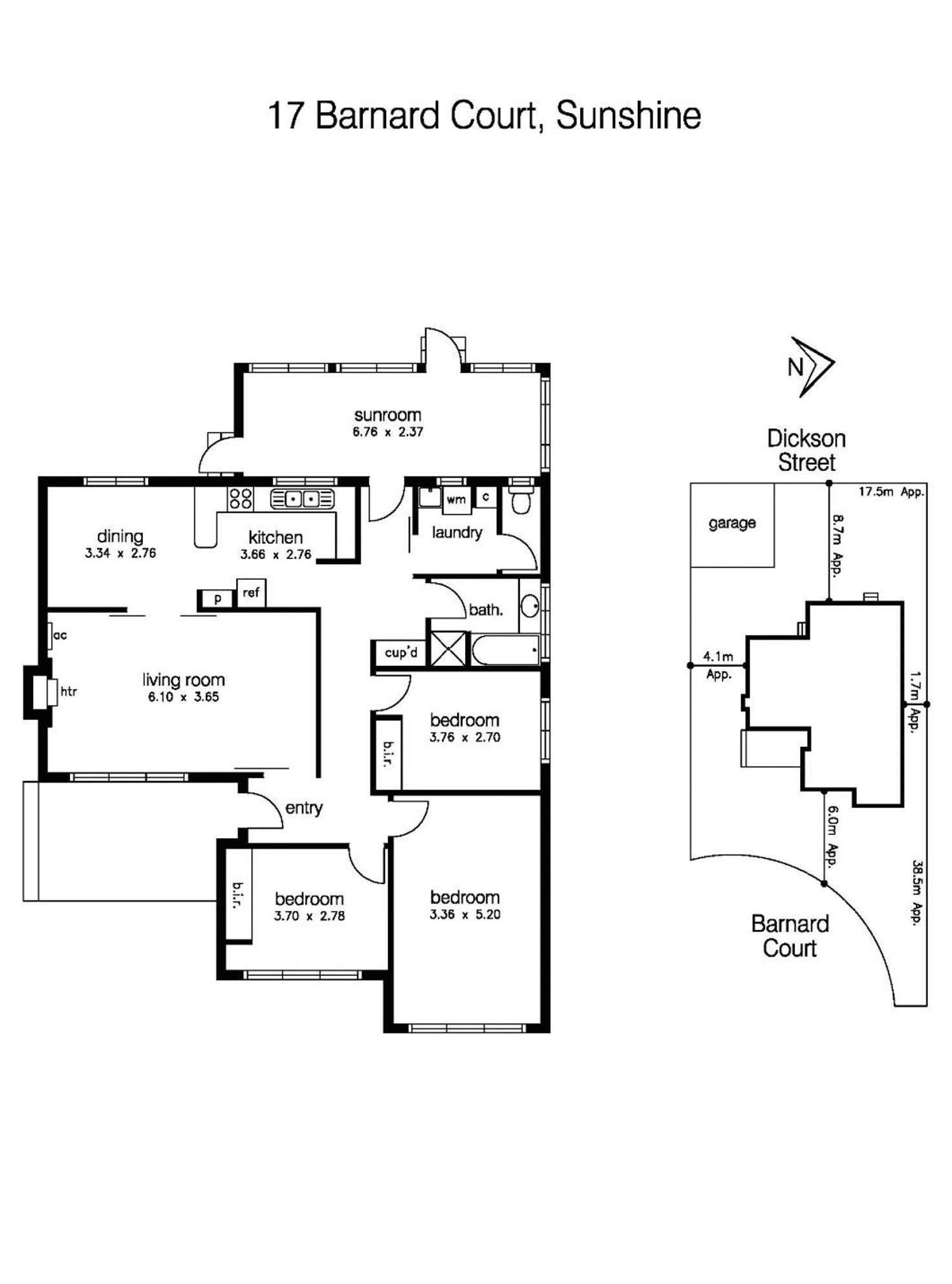 Floorplan of Homely house listing, 17 Barnard Court, Sunshine VIC 3020