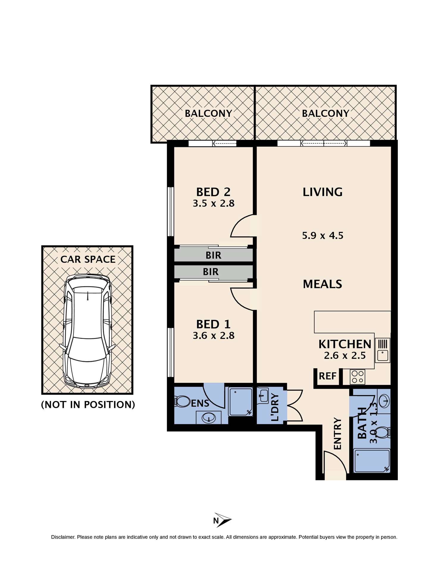 Floorplan of Homely apartment listing, 201A/59 Johnson Street, Reservoir VIC 3073