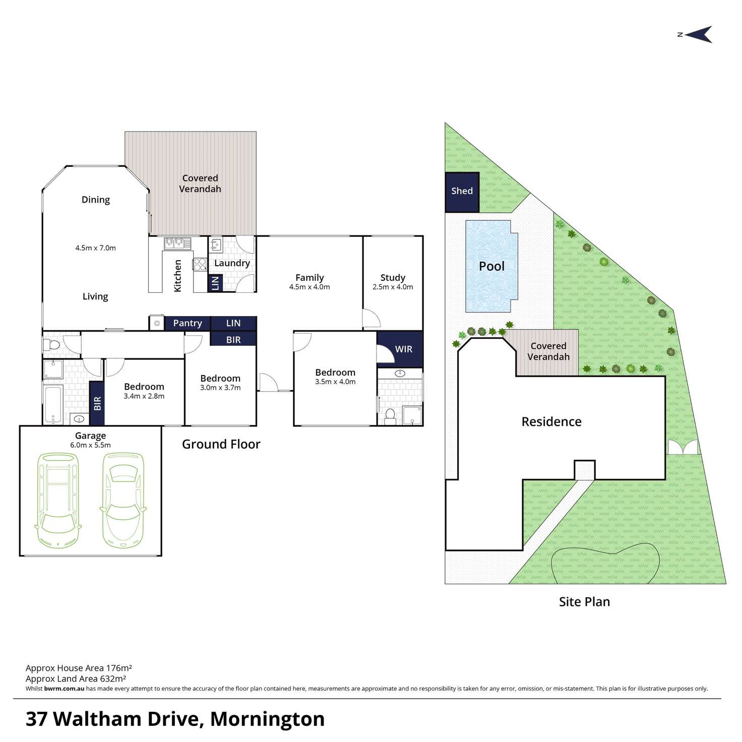 Floorplan of Homely house listing, 37 Waltham Drive, Mornington VIC 3931