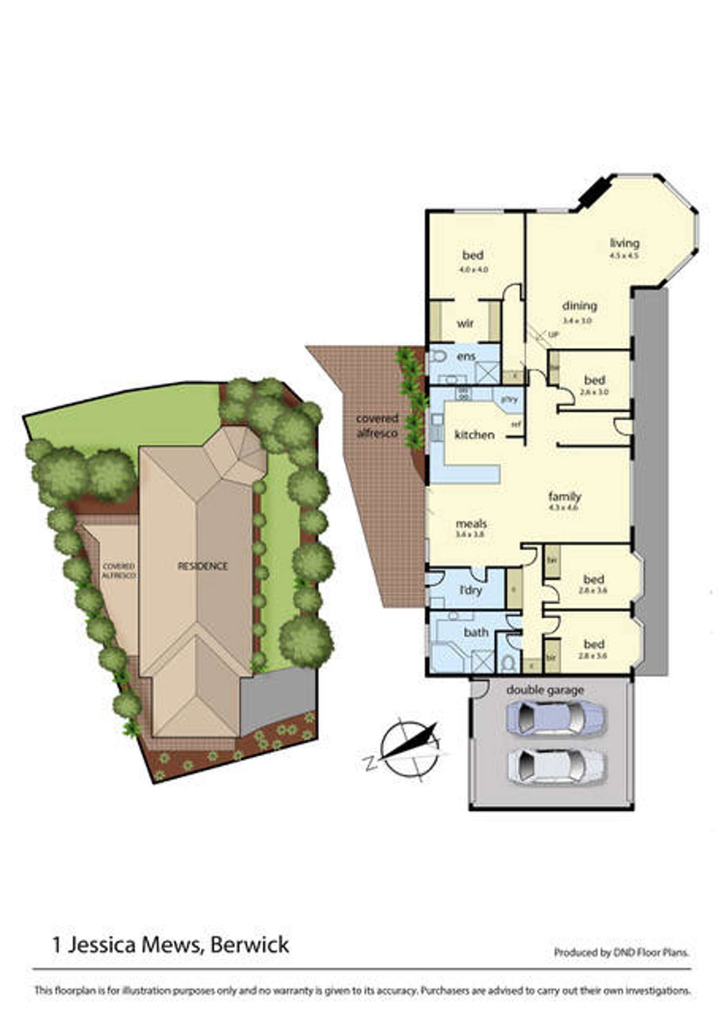 Floorplan of Homely house listing, 1 Jessica Mews, Berwick VIC 3806
