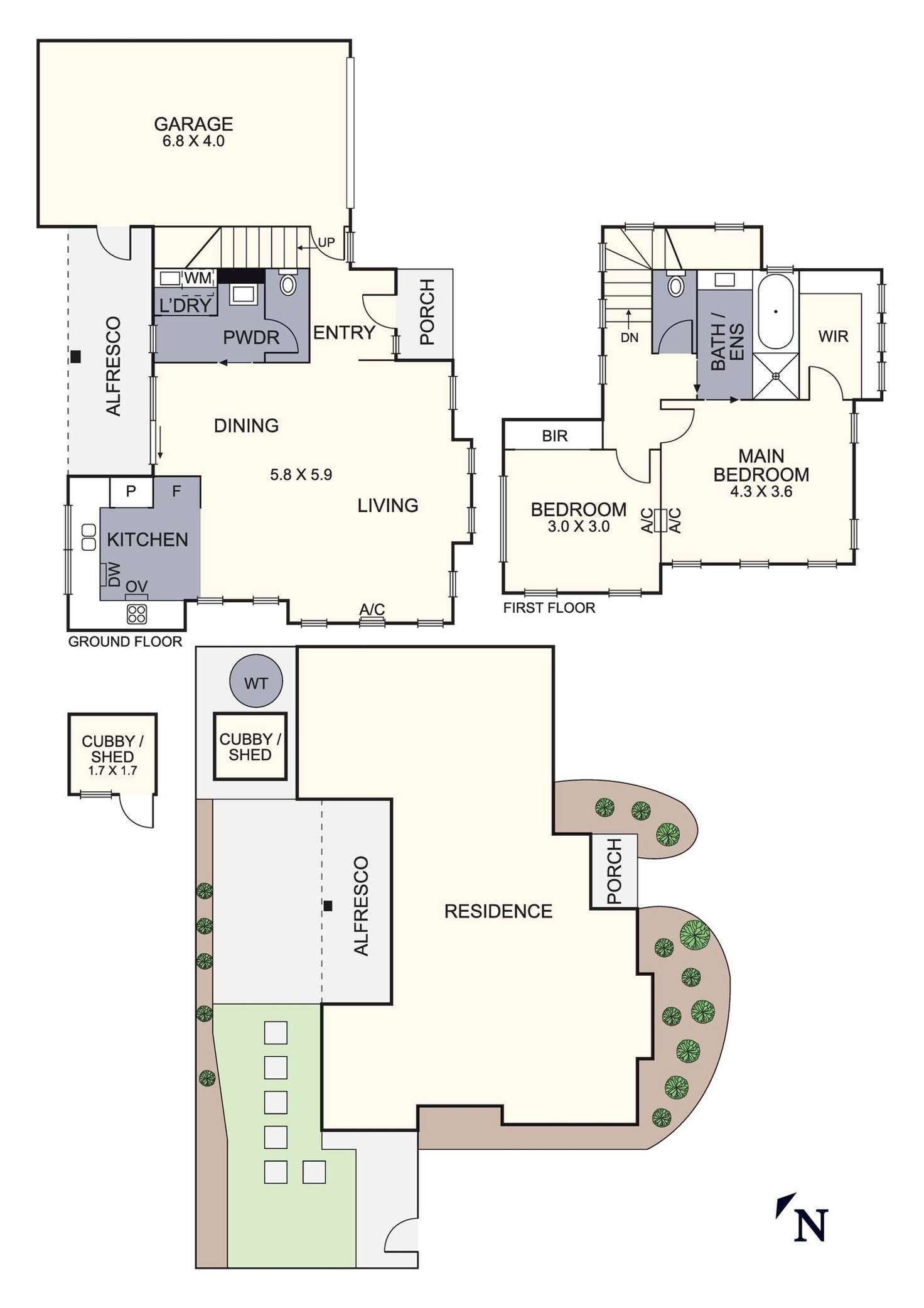 Floorplan of Homely townhouse listing, 2/2 The Parkway, Diamond Creek VIC 3089