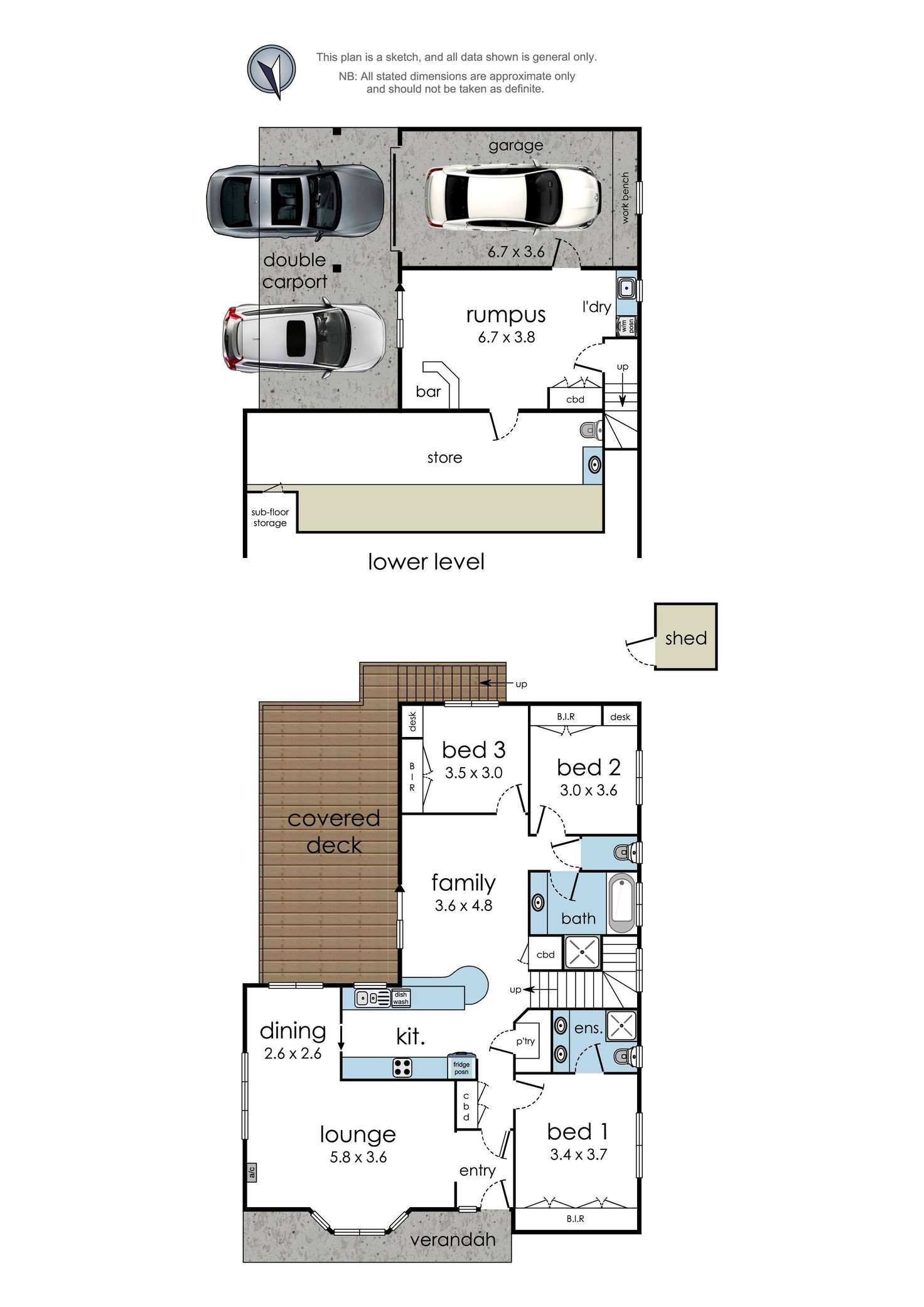 Floorplan of Homely house listing, 1/64 Landau Drive, Warranwood VIC 3134