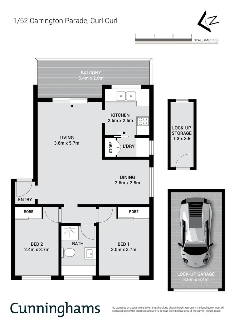 Floorplan of Homely apartment listing, 1/52 Carrington Parade, Curl Curl NSW 2096