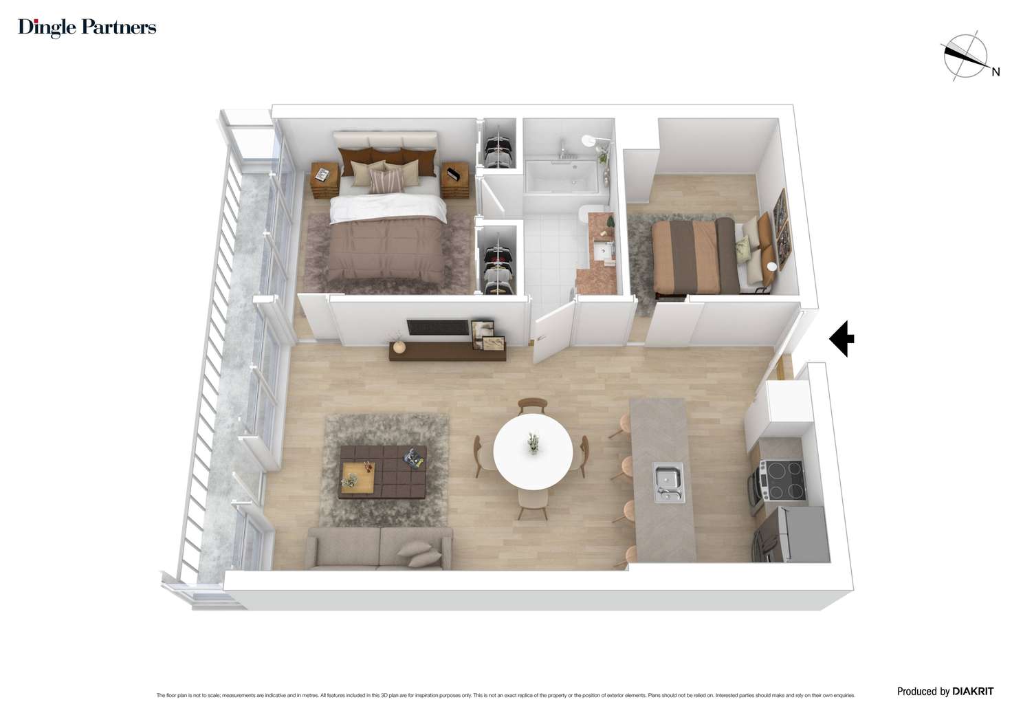 Floorplan of Homely apartment listing, 1606/225 Elizabeth Street, Melbourne VIC 3000