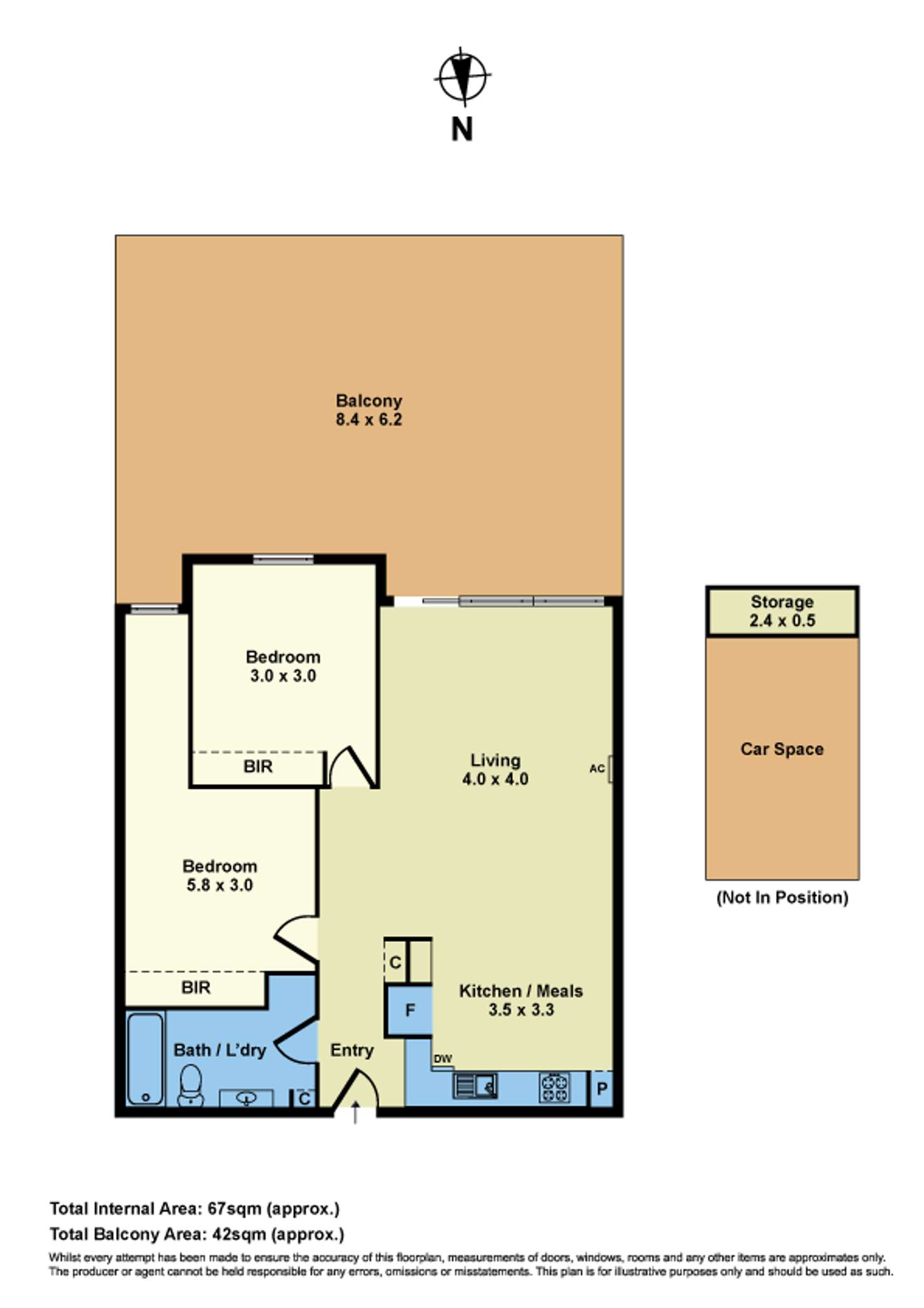 Floorplan of Homely apartment listing, 17/8 Crefden Street, Maidstone VIC 3012