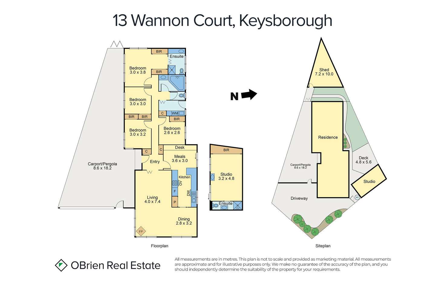 Floorplan of Homely house listing, 13 Wannon Court, Keysborough VIC 3173