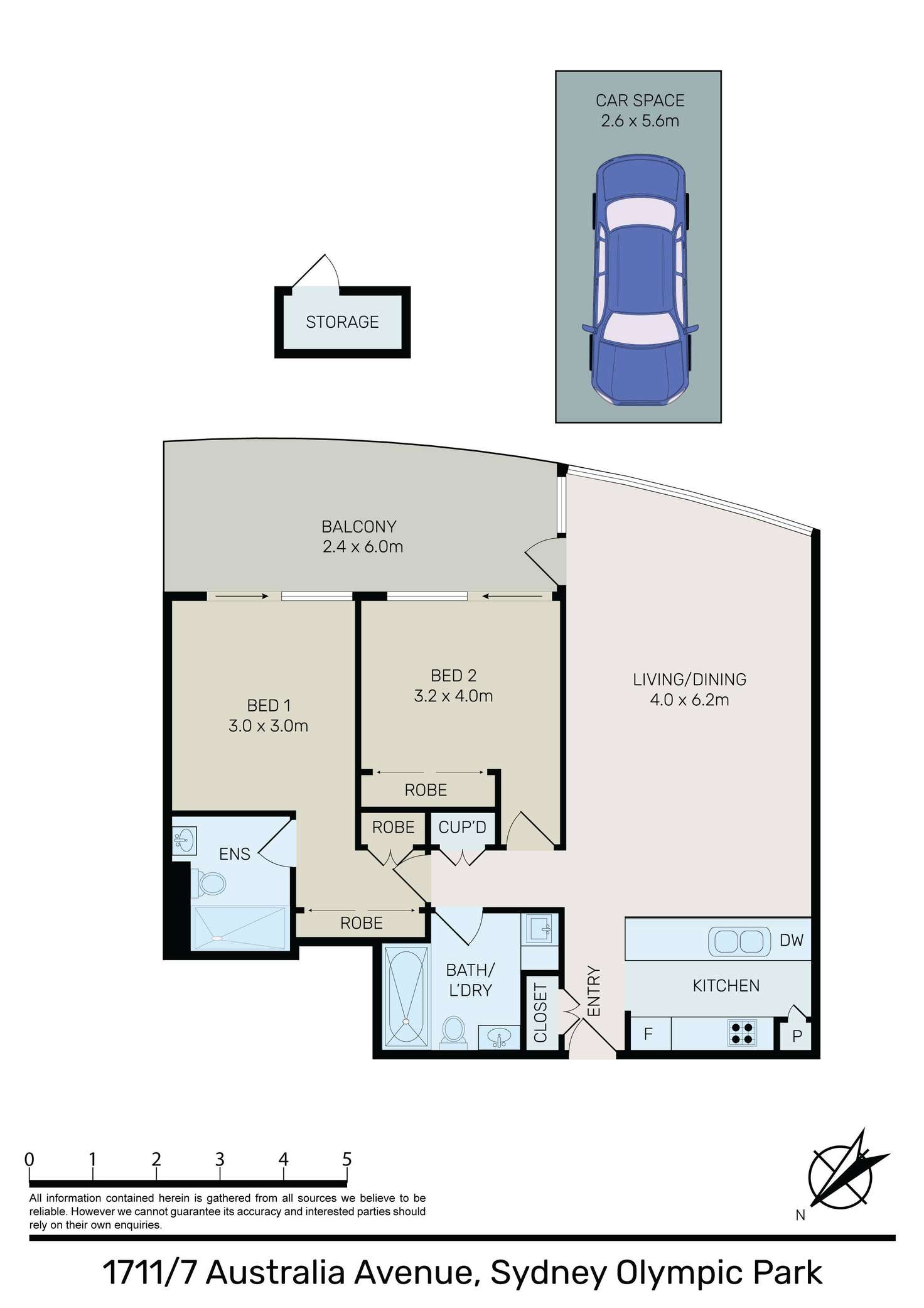 Floorplan of Homely apartment listing, 1711/7 Australia Avenue, Sydney Olympic Park NSW 2127