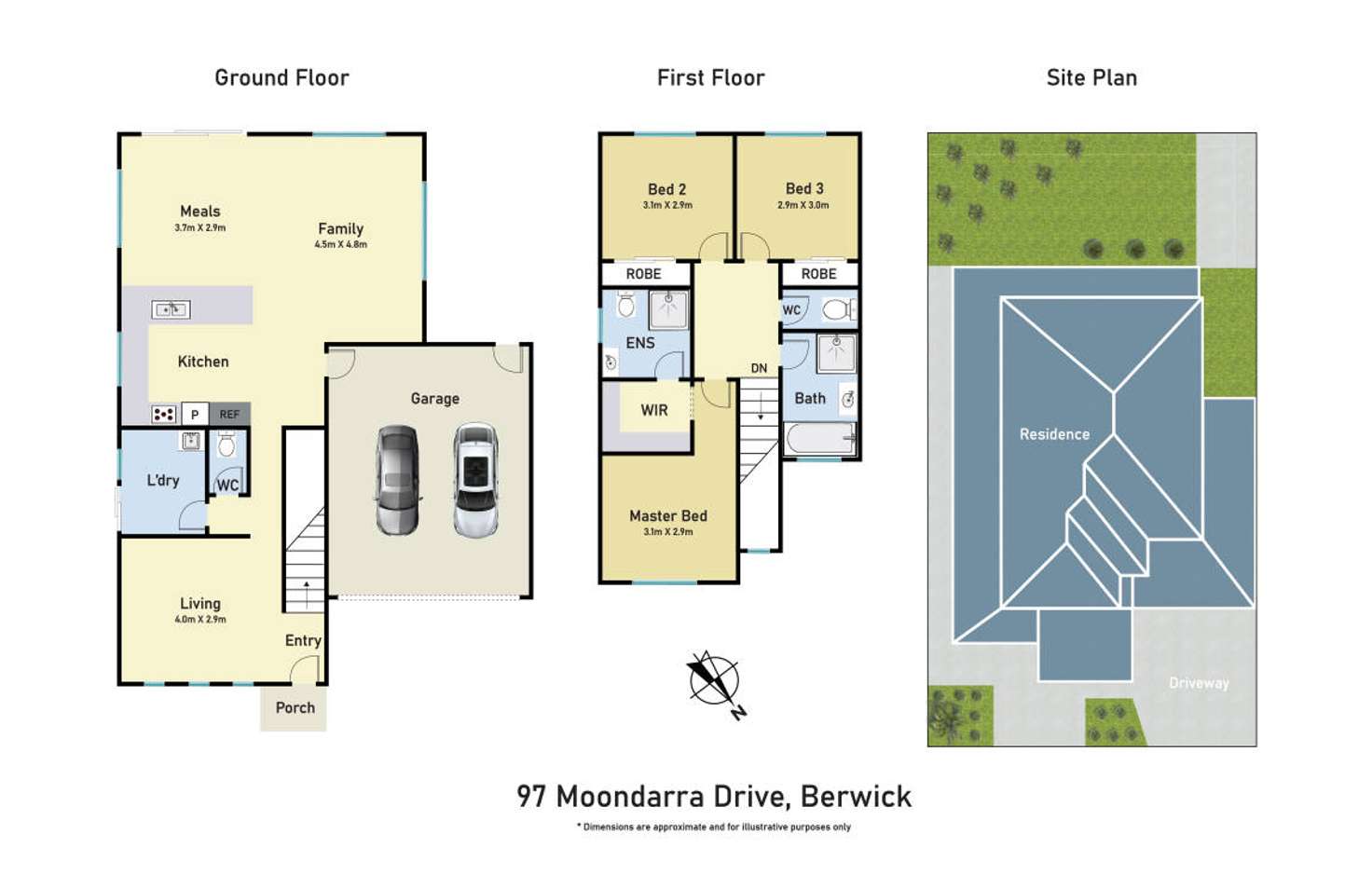 Floorplan of Homely house listing, 97 Moondarra Drive, Berwick VIC 3806