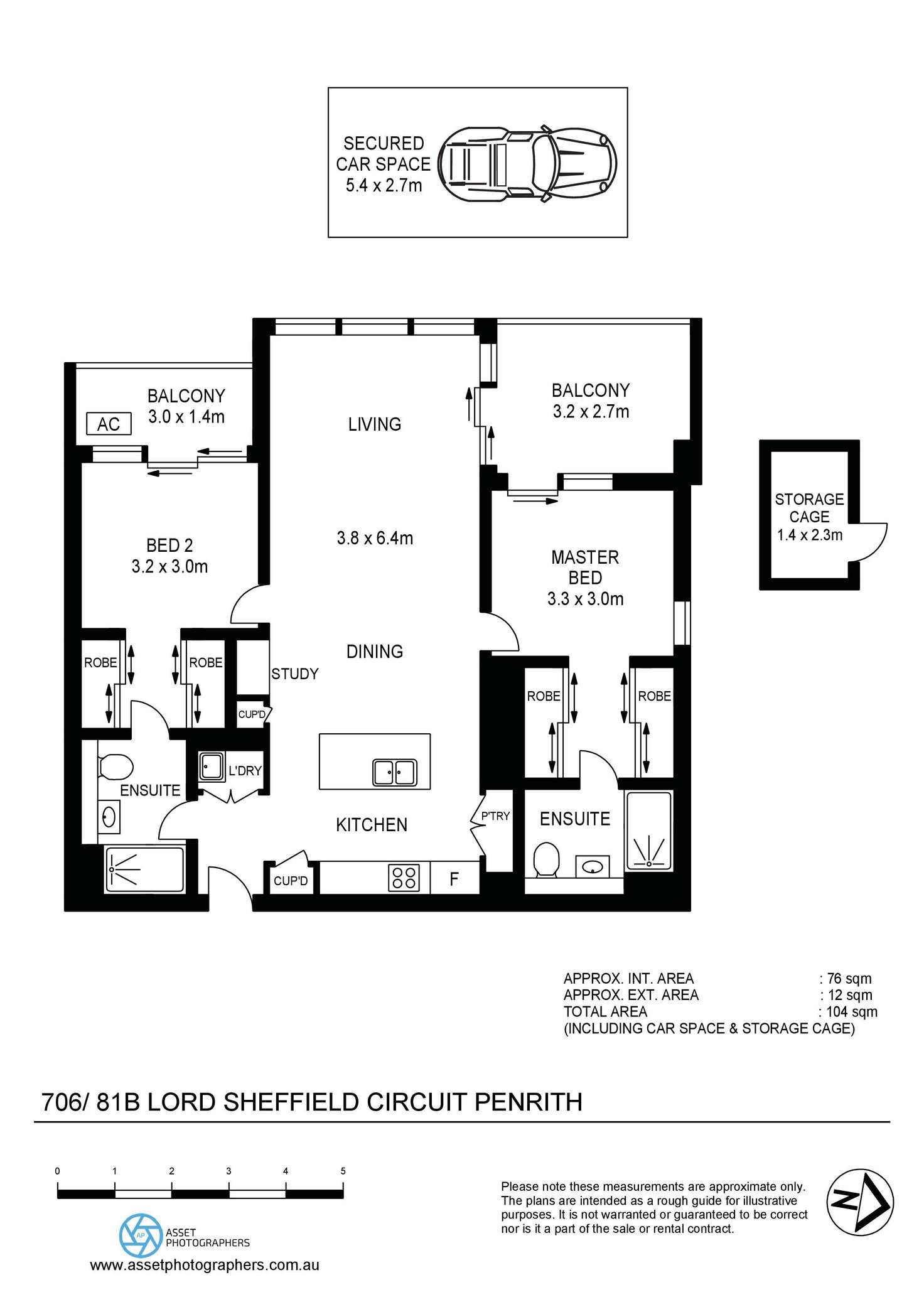Floorplan of Homely apartment listing, 706/81B Lord Sheffield Circuit, Penrith NSW 2750
