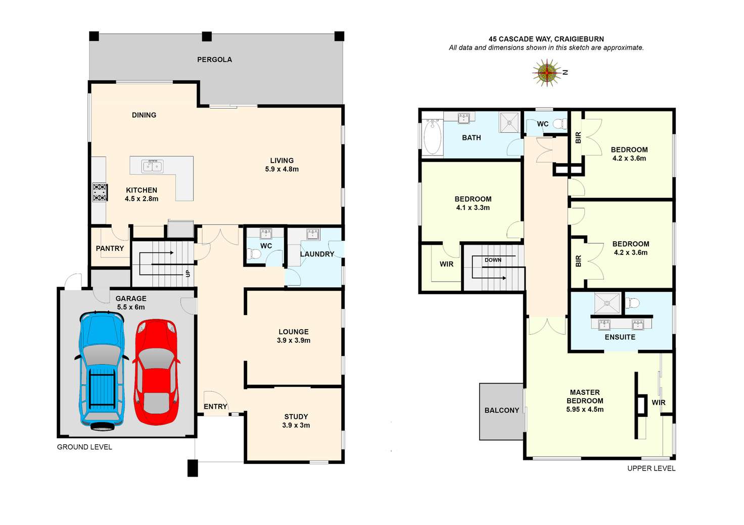 Floorplan of Homely house listing, 45 Cascade Terrace, Craigieburn VIC 3064