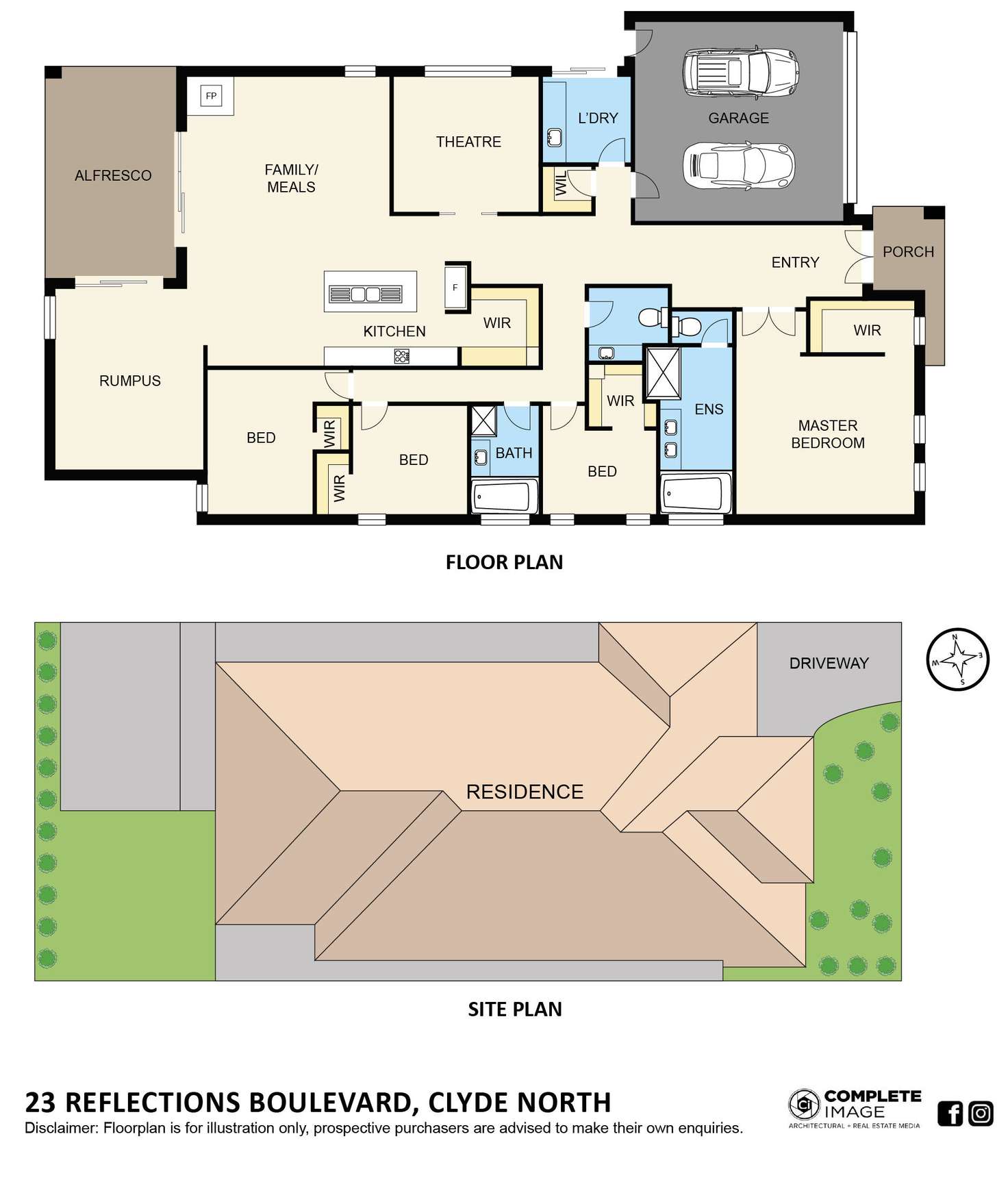 Floorplan of Homely house listing, 23 Reflections Boulevard, Clyde North VIC 3978