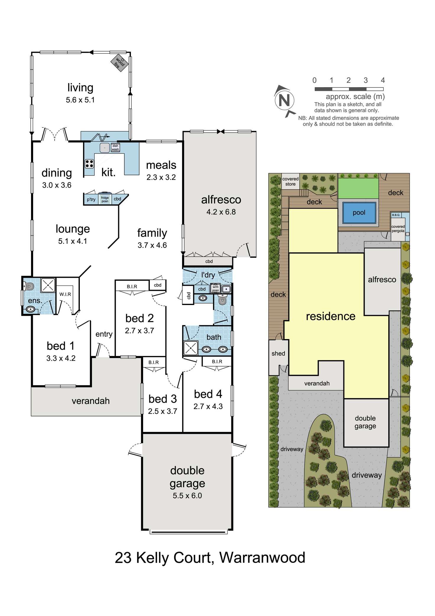 Floorplan of Homely house listing, 23 Kelly Court, Warranwood VIC 3134