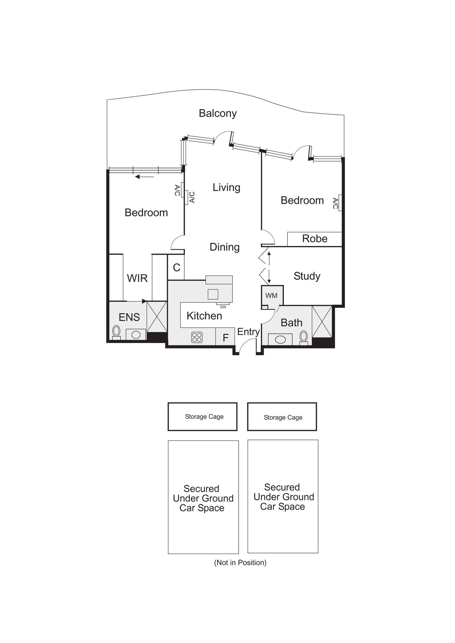 Floorplan of Homely apartment listing, 610/3 Tarver Street, Port Melbourne VIC 3207