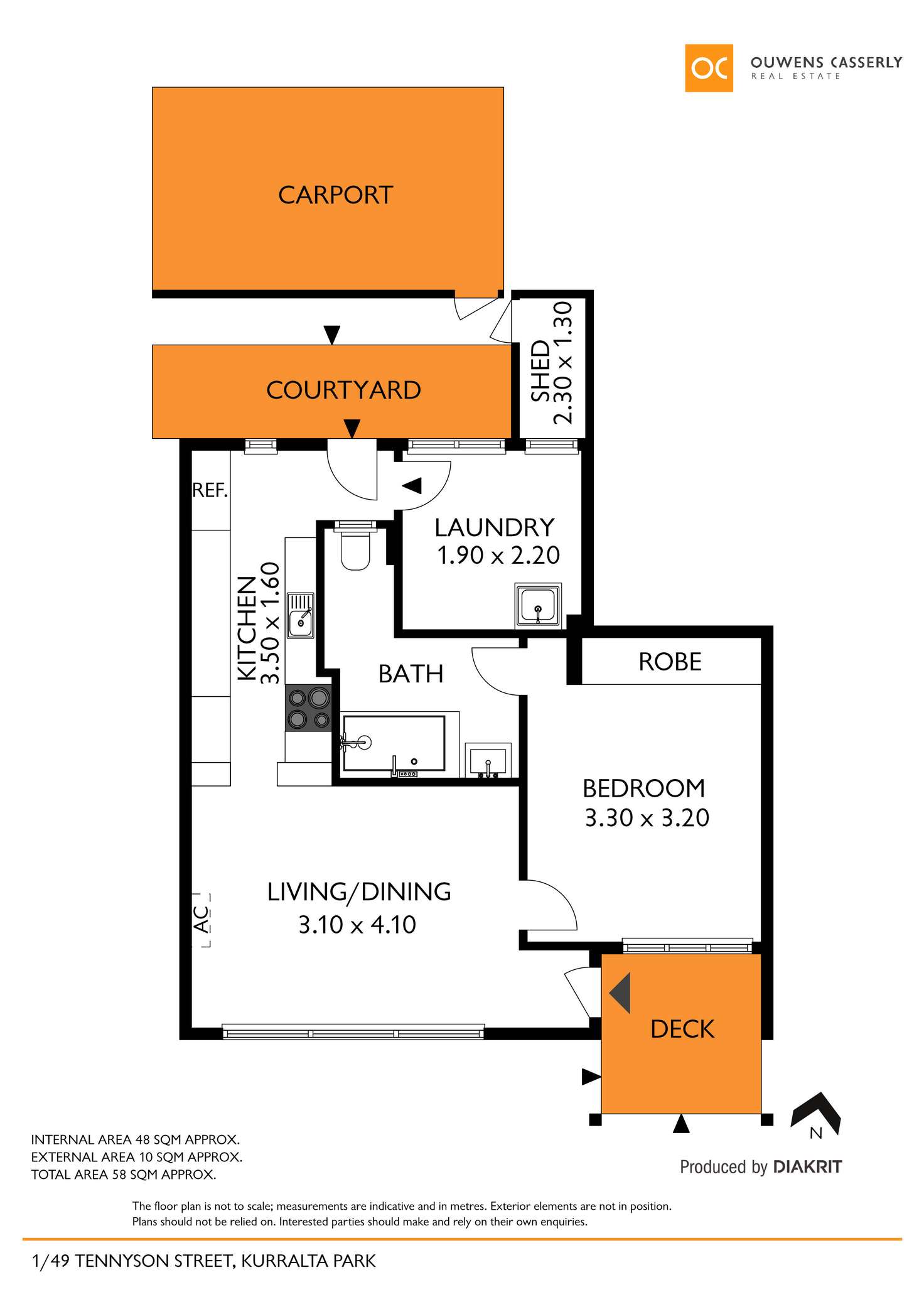 Floorplan of Homely unit listing, 1/49 Tennyson Street, Kurralta Park SA 5037