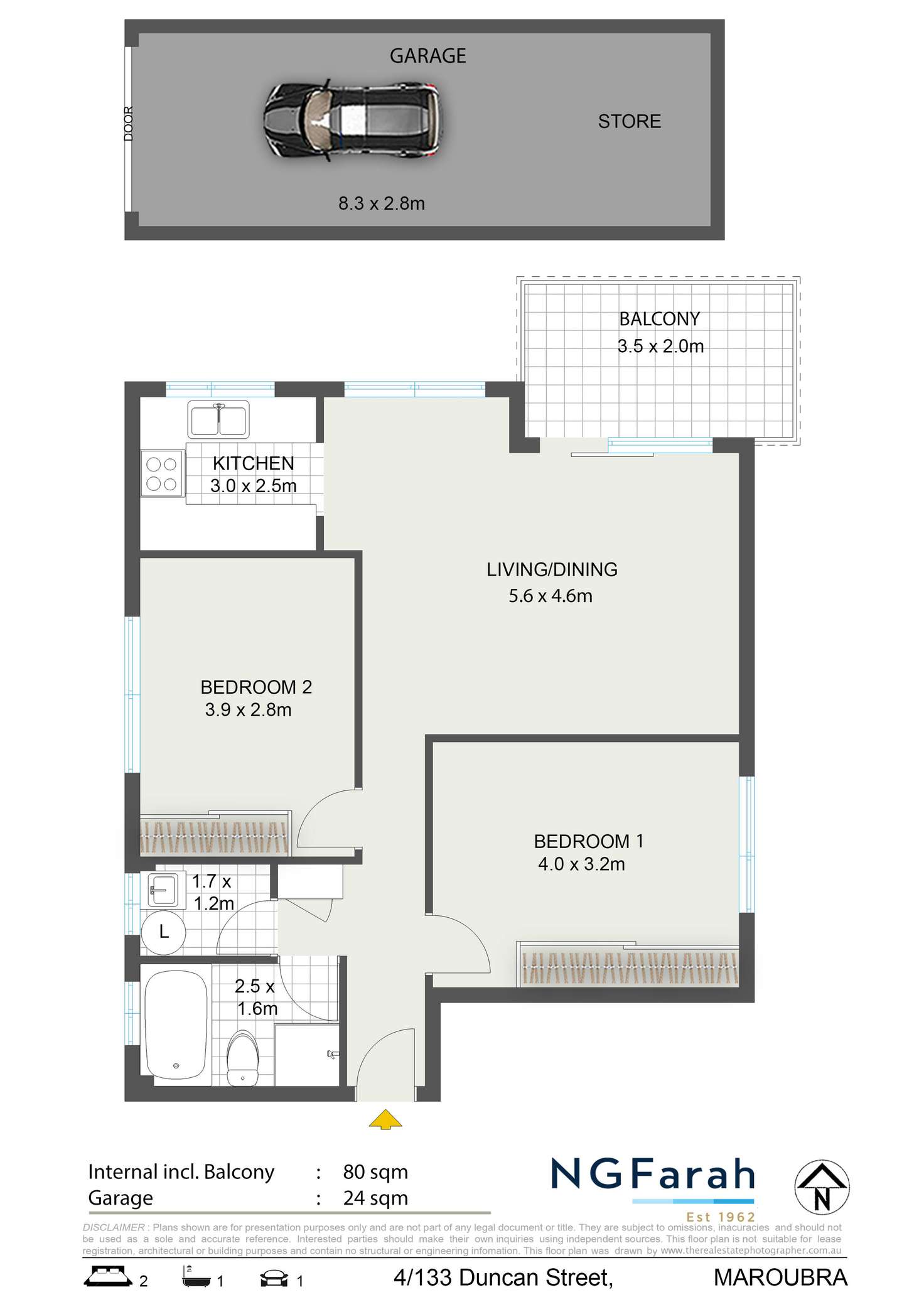 Floorplan of Homely apartment listing, 4/131-133 Duncan Street, Maroubra NSW 2035
