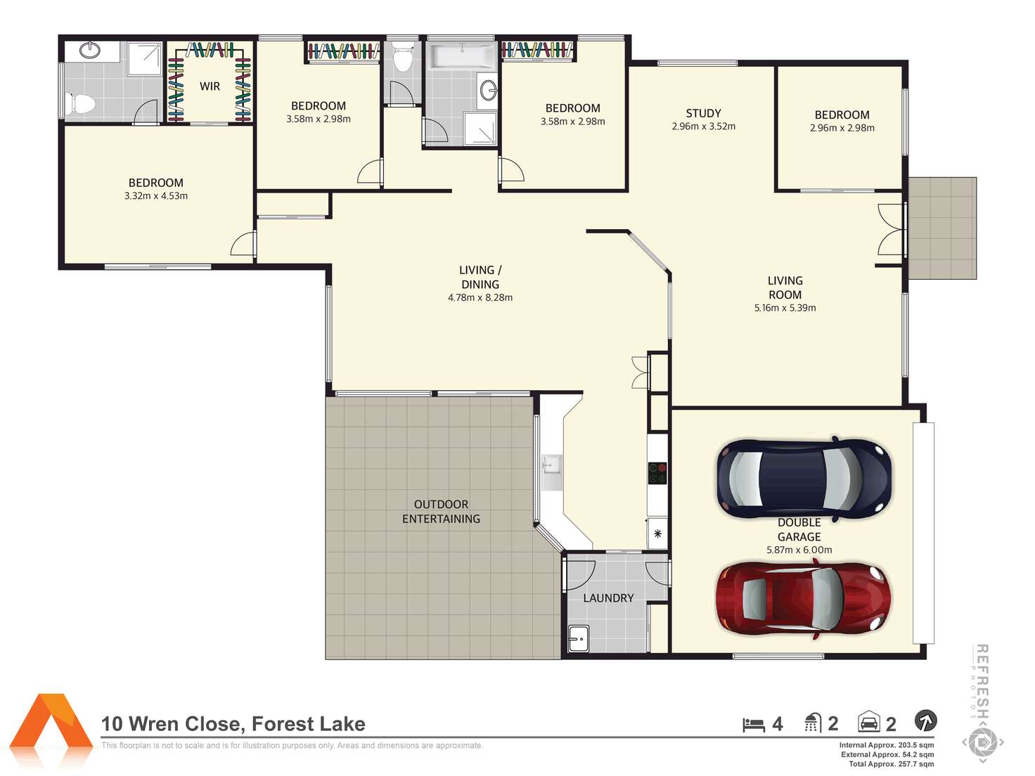 Floorplan of Homely house listing, 10 Wren Close, Forest Lake QLD 4078