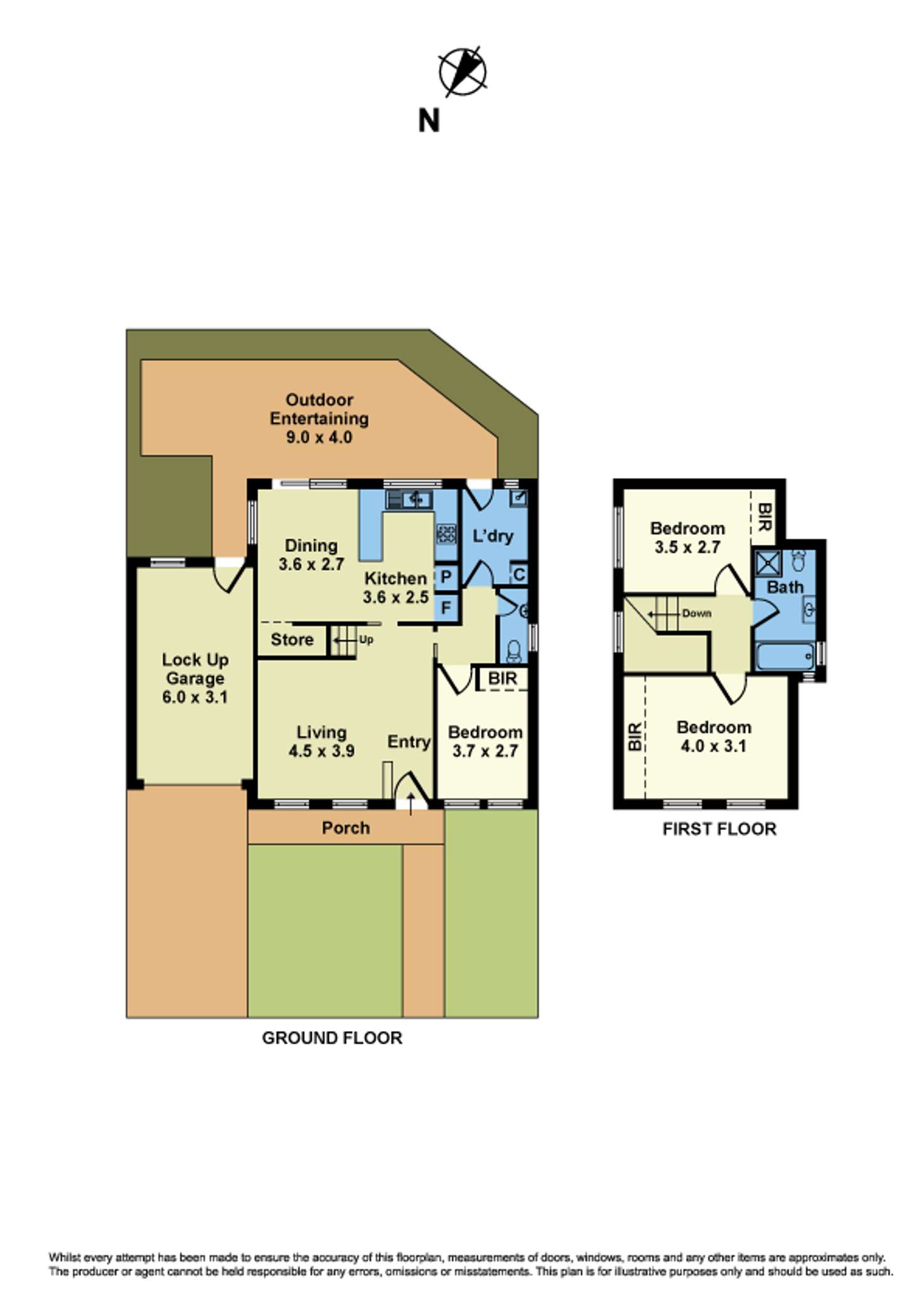 Floorplan of Homely townhouse listing, 1/21 Derrimut Street, Albion VIC 3020