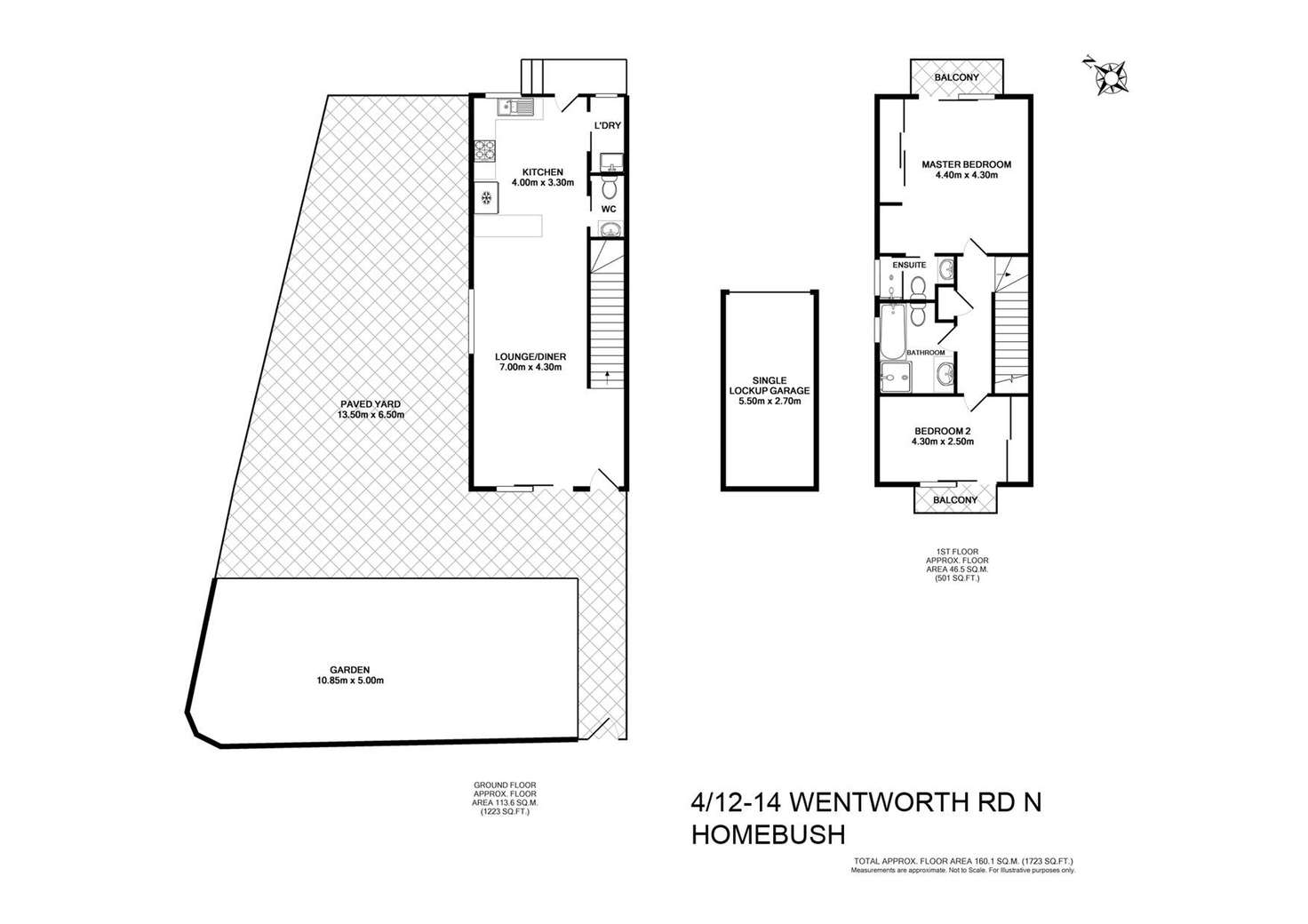 Floorplan of Homely townhouse listing, 4/12-14 Wentworth Road, Homebush NSW 2140